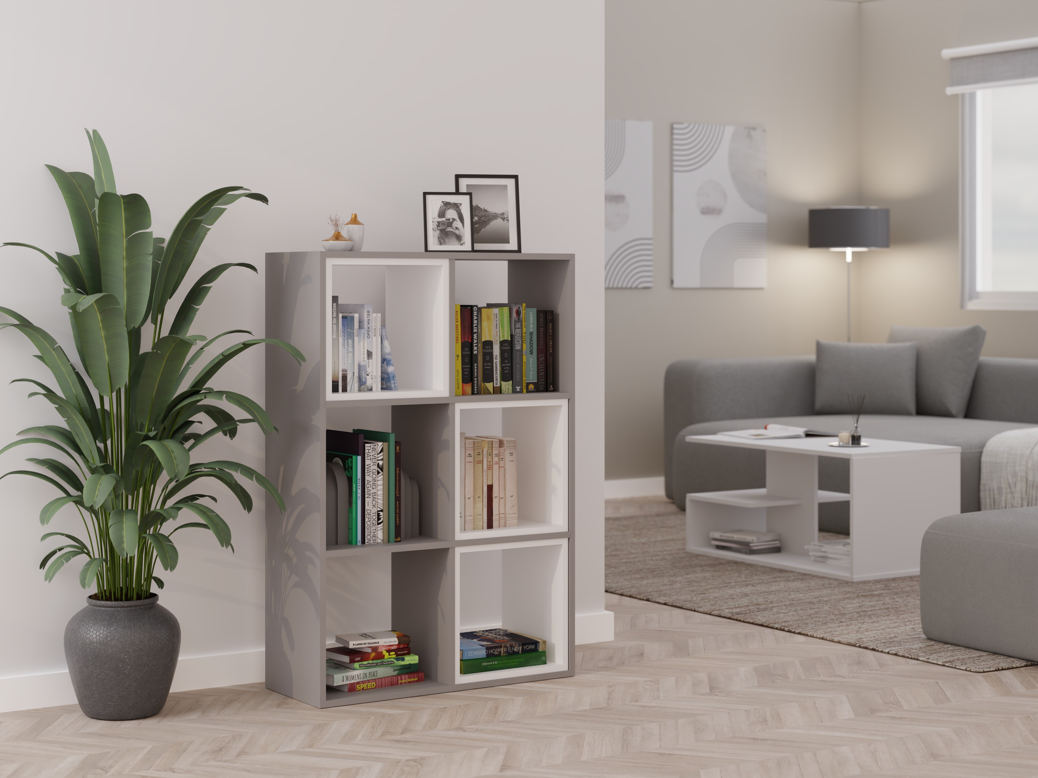 Bookcase Mandeville 287 (Grey)