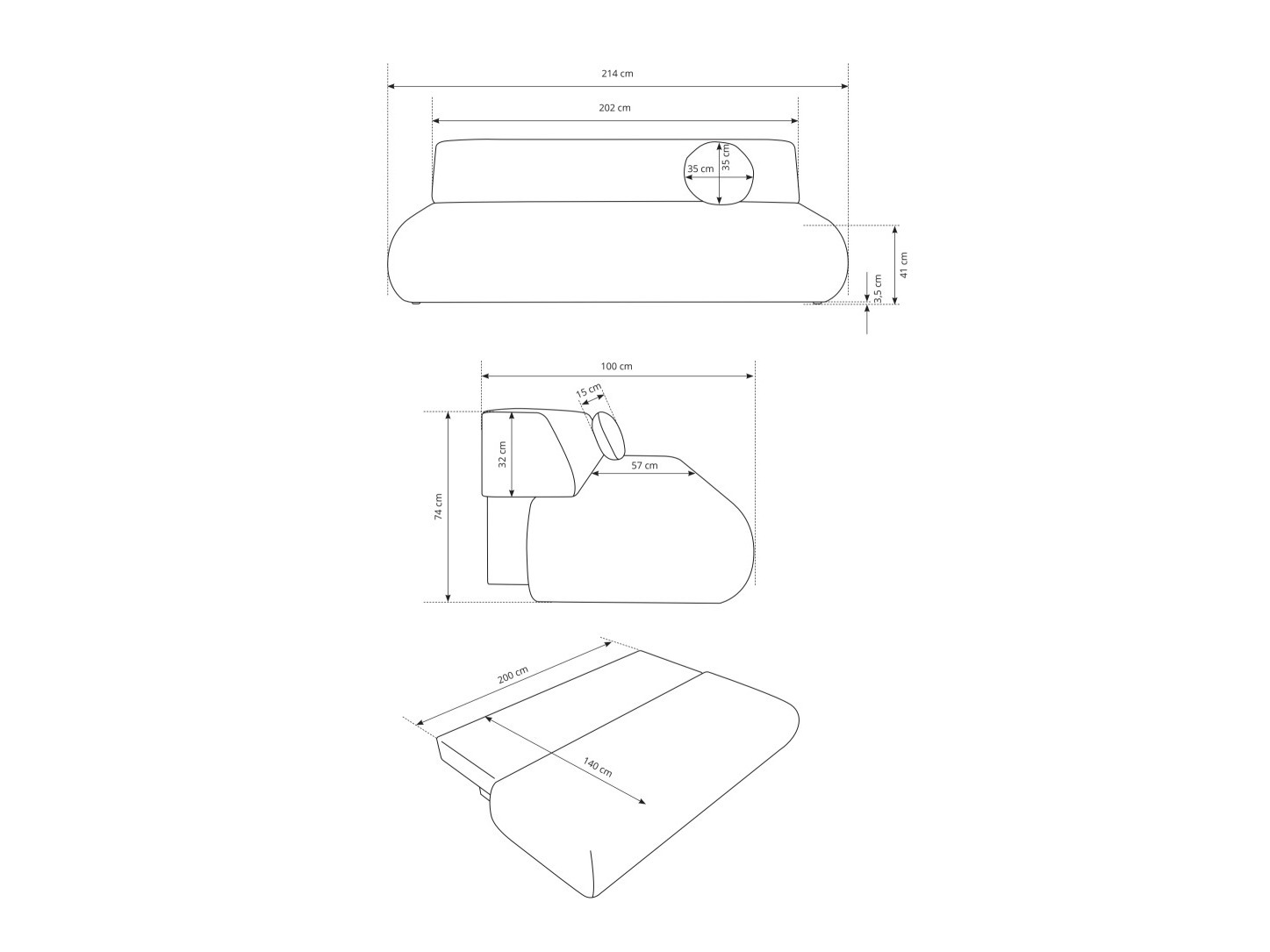 Sofa bed Kingston 182 (Puente 11)