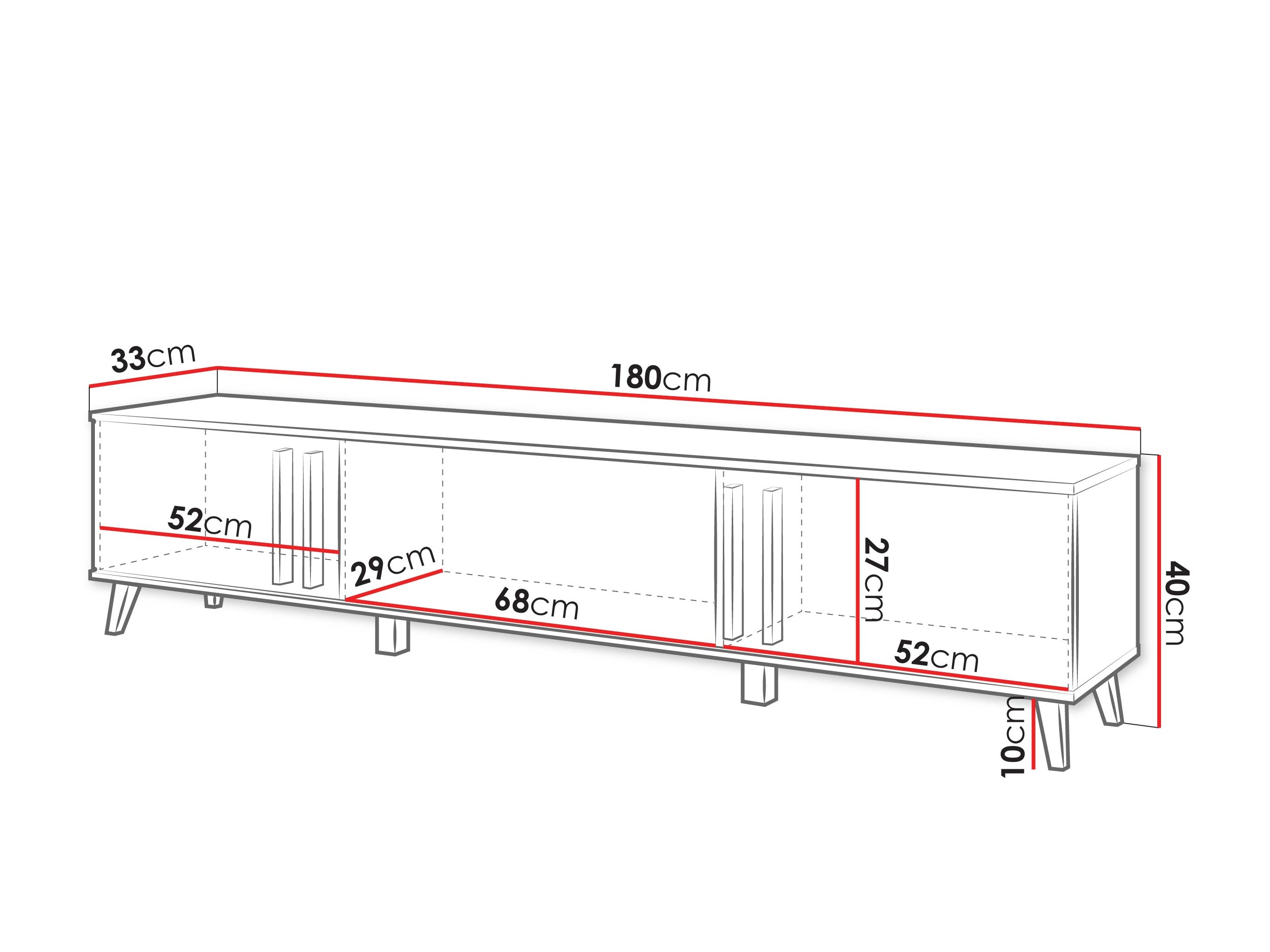 TV stand Facetor (Graphite)