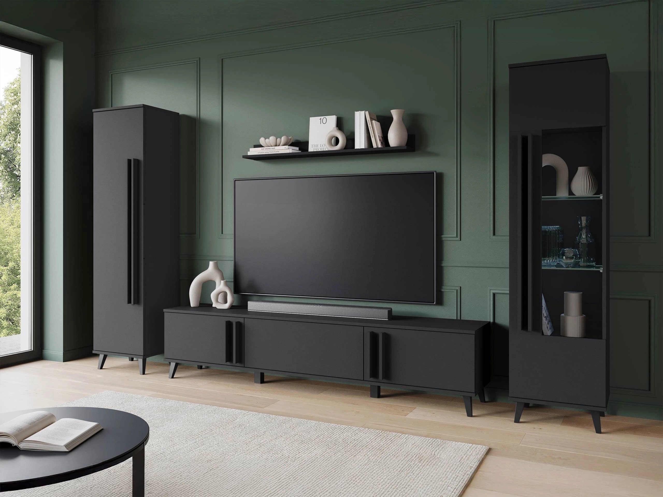 Living room set Facetor II (Graphite)