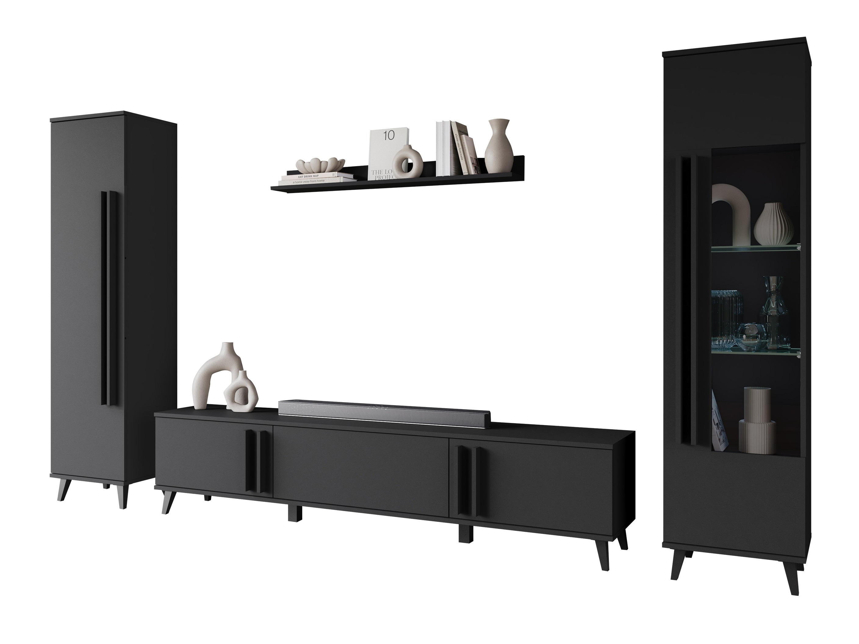 Living room set Facetor II (Graphite)