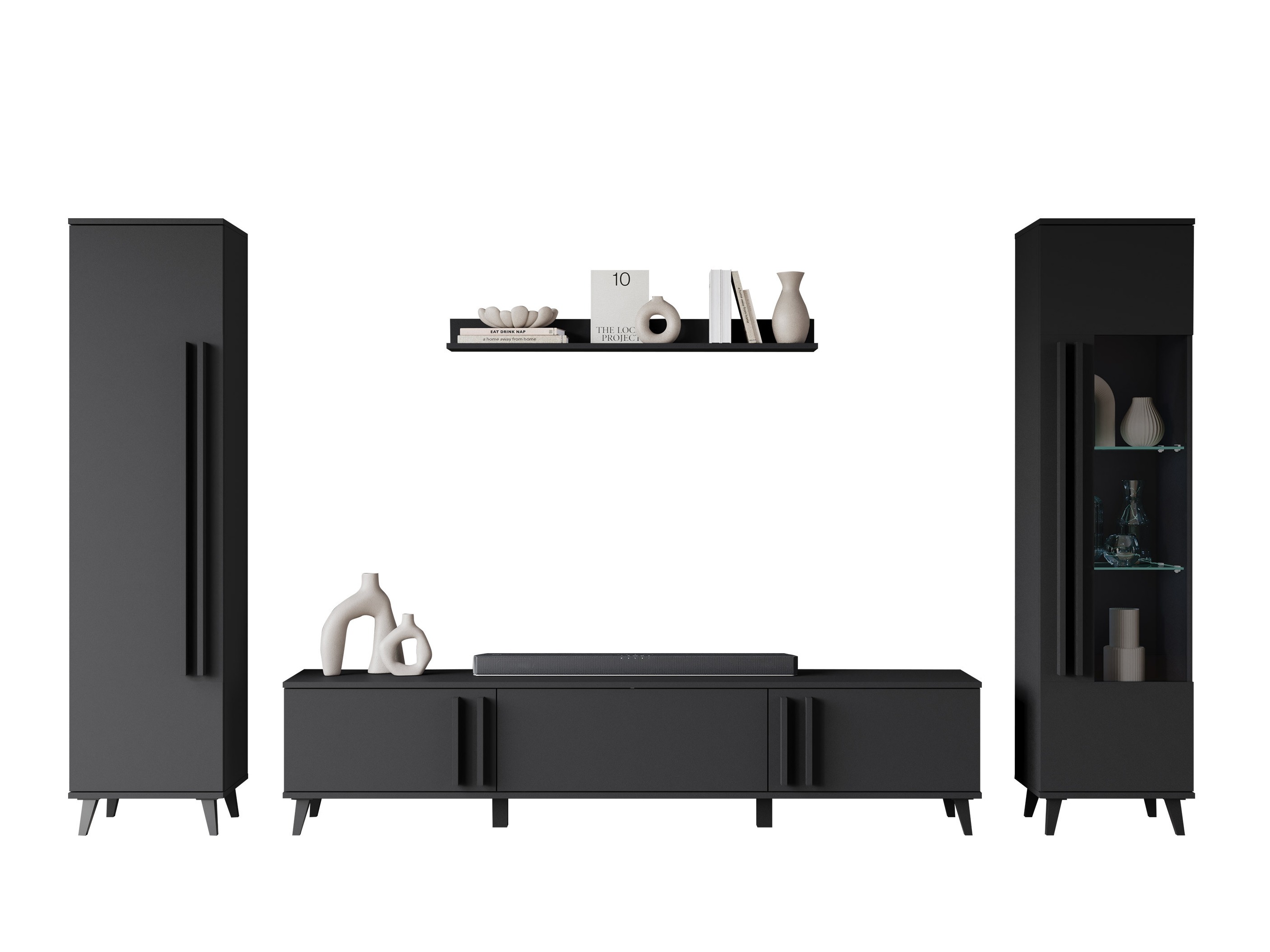 Living room set Facetor II (Graphite)