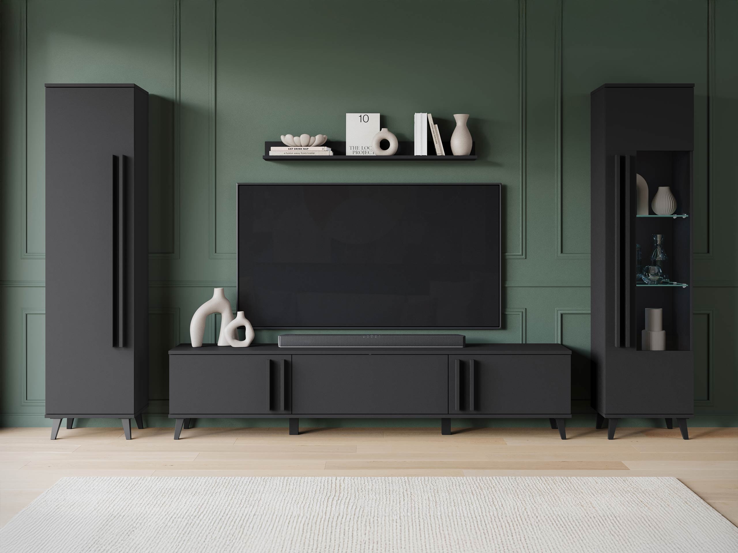 Living room set Facetor II (Graphite)