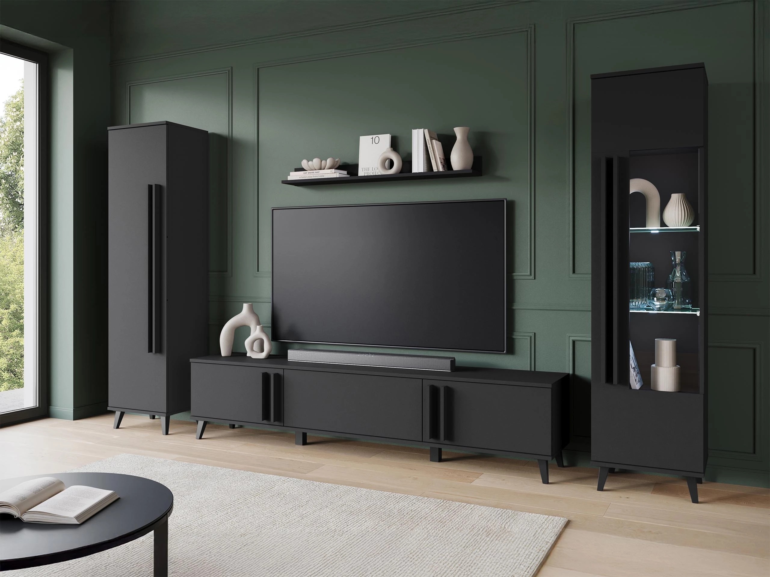 Living room set Facetor II (Graphite)