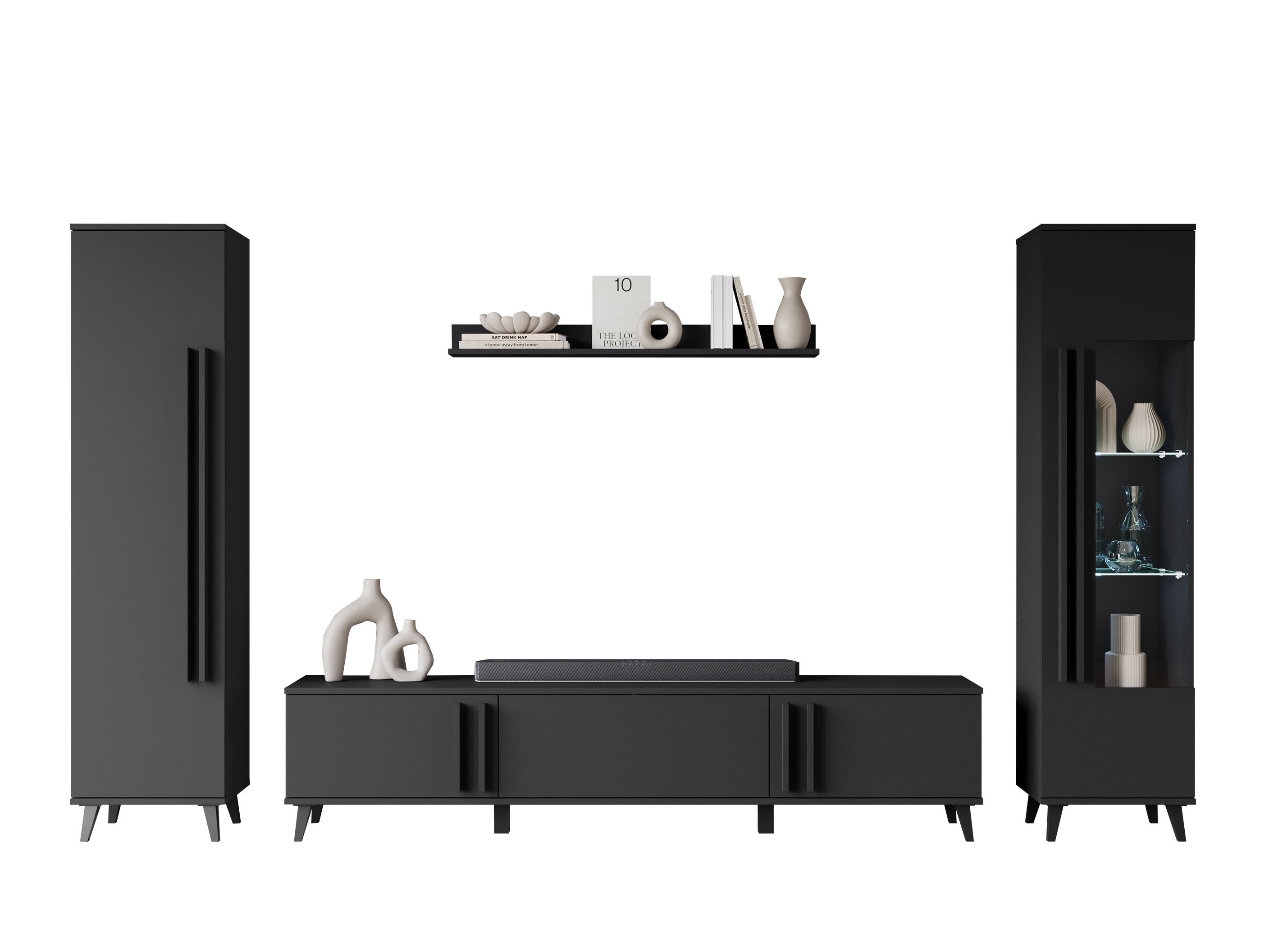 Living room set Facetor II (Graphite)