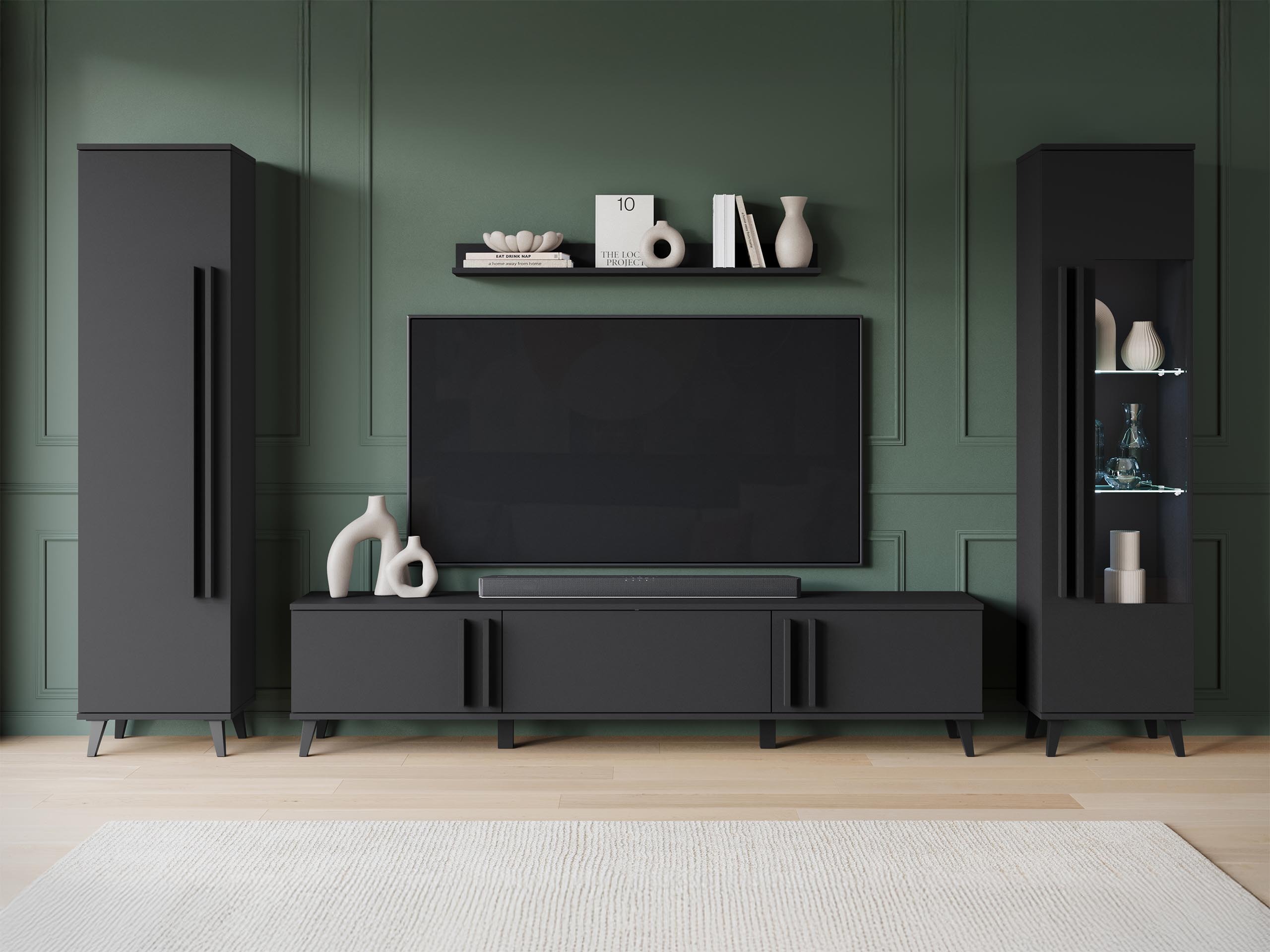 Living room set Facetor II (Graphite)