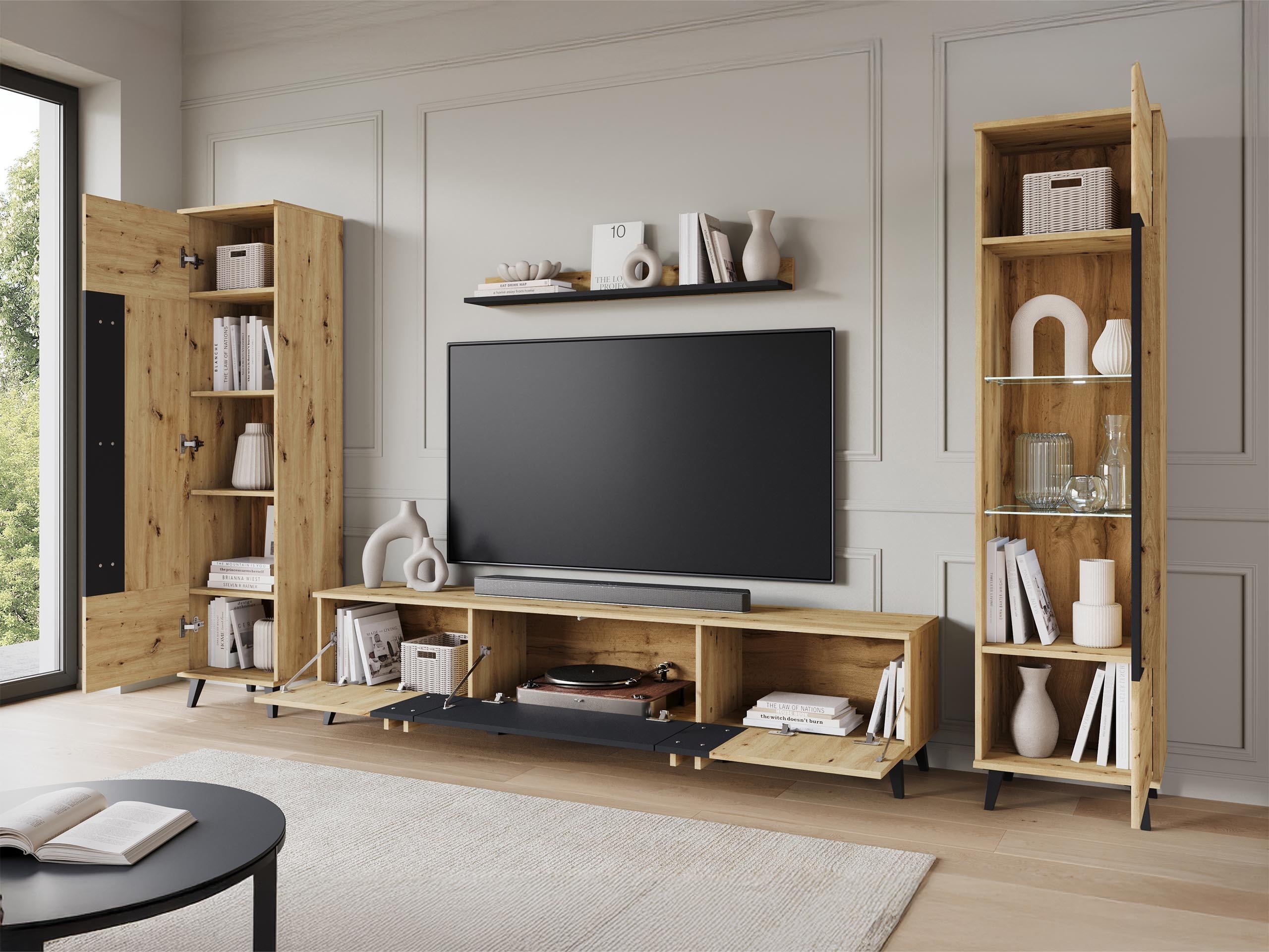 Living room set Facetor IV (Graphite)