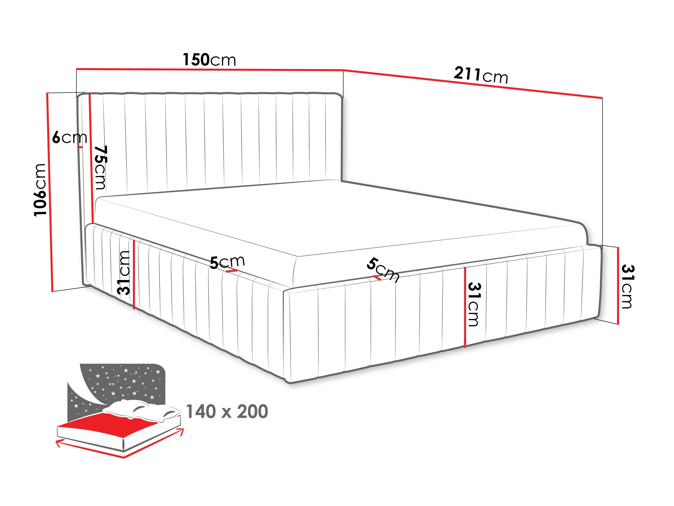 Bed Baltimore 202 (Fresh 8)