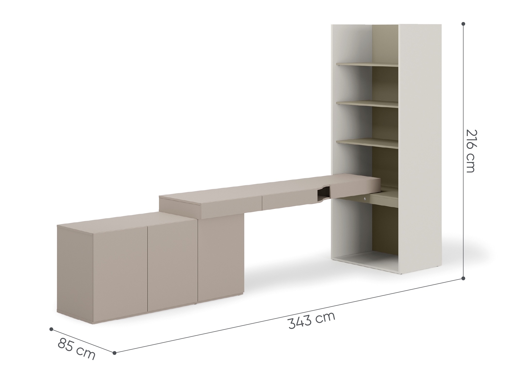 Home office set Evareve 118 (Grey + Green)