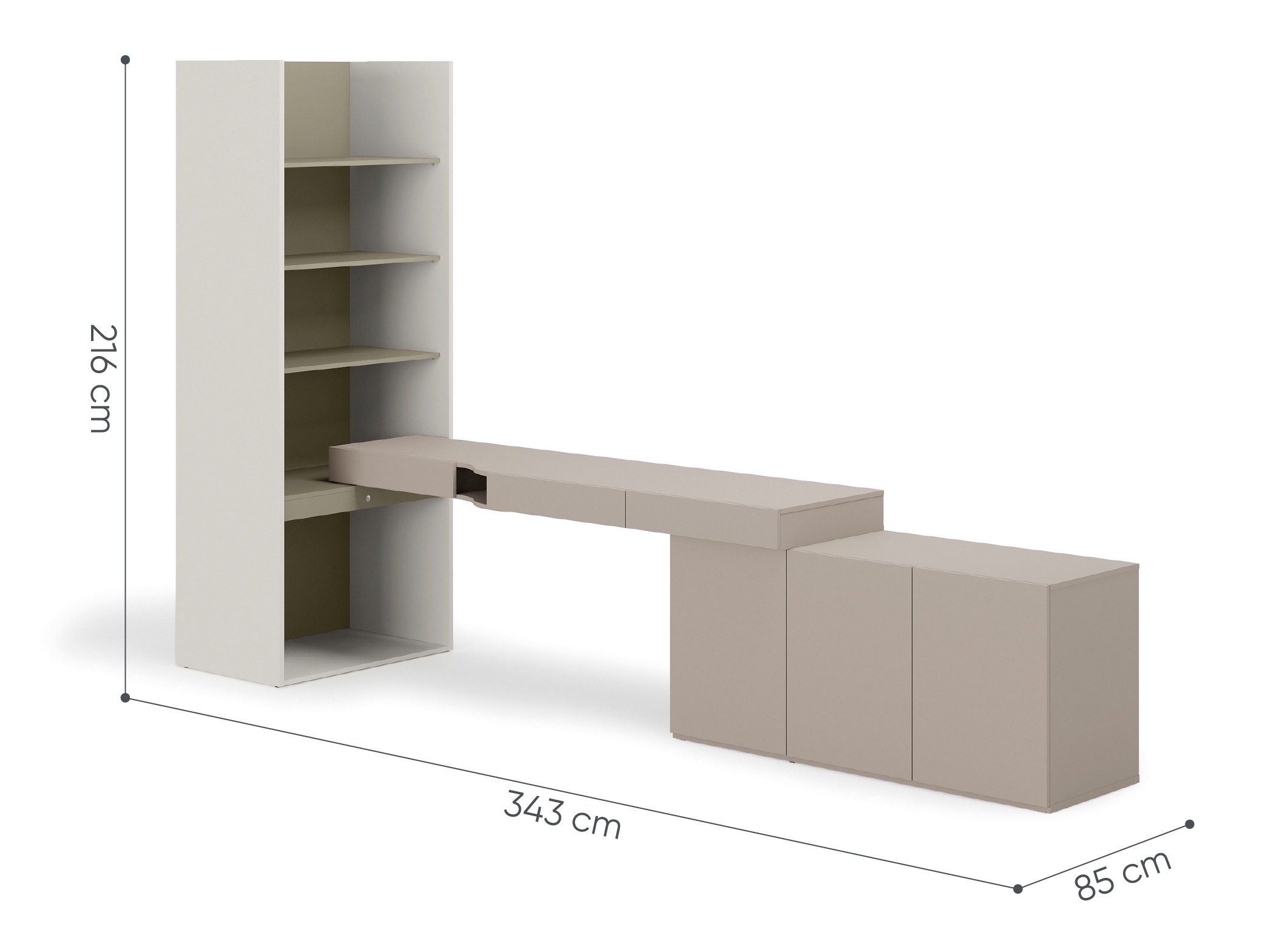 Home office set Evareve 118 (Grey + Green)