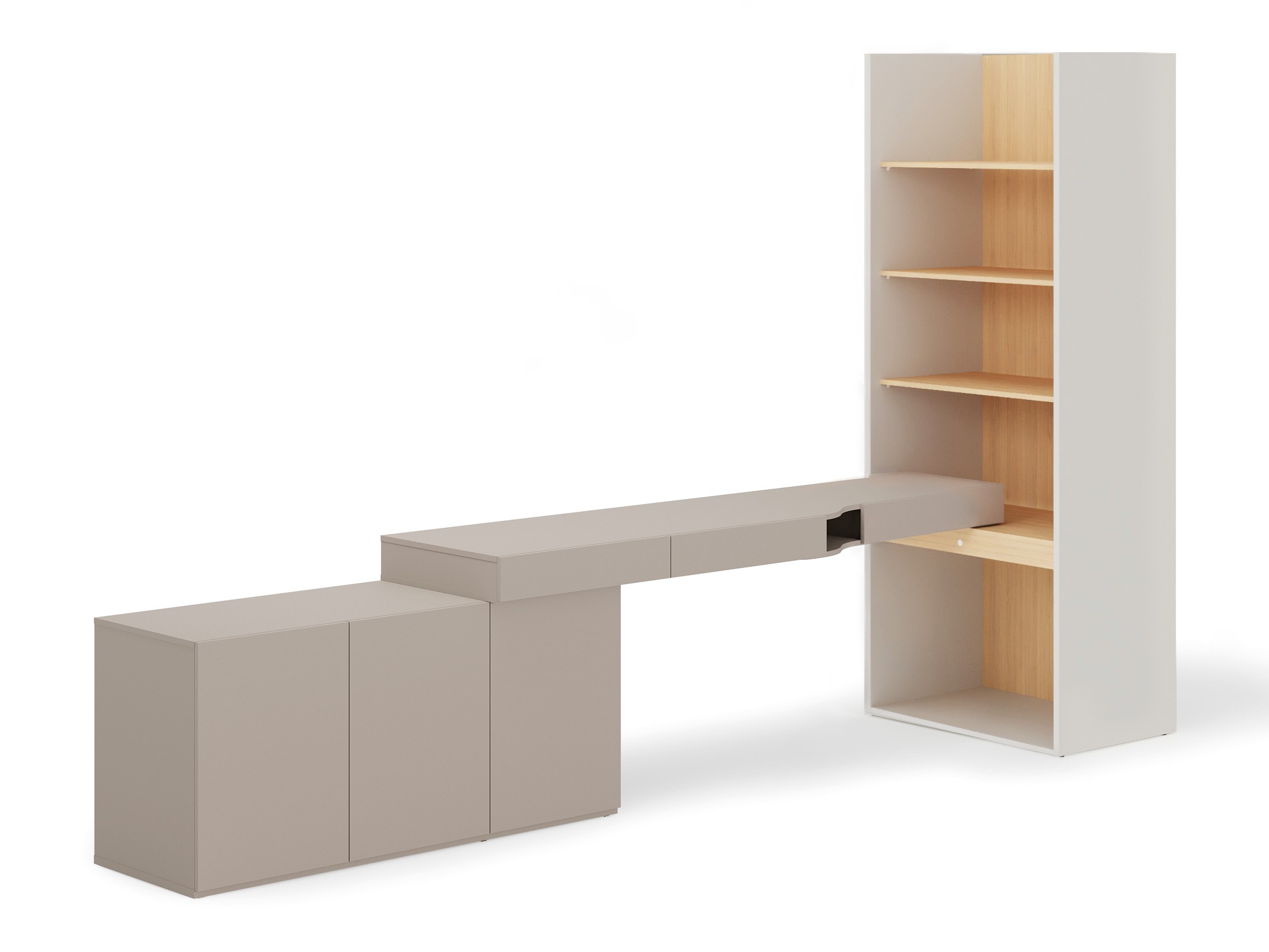 Home office set Evareve 118 (Grey + Oak)