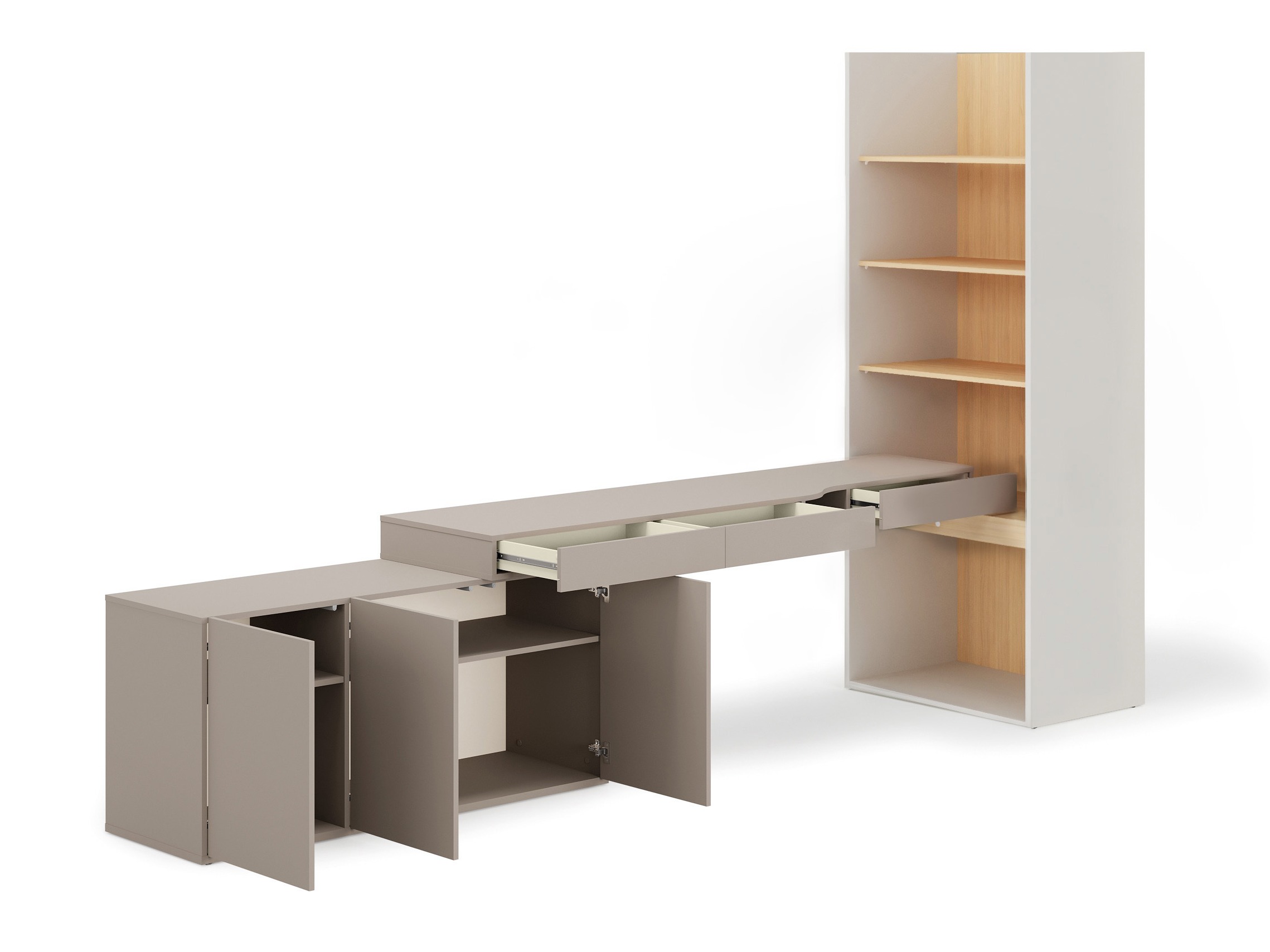 Home office set Evareve 118 (Grey + Oak)