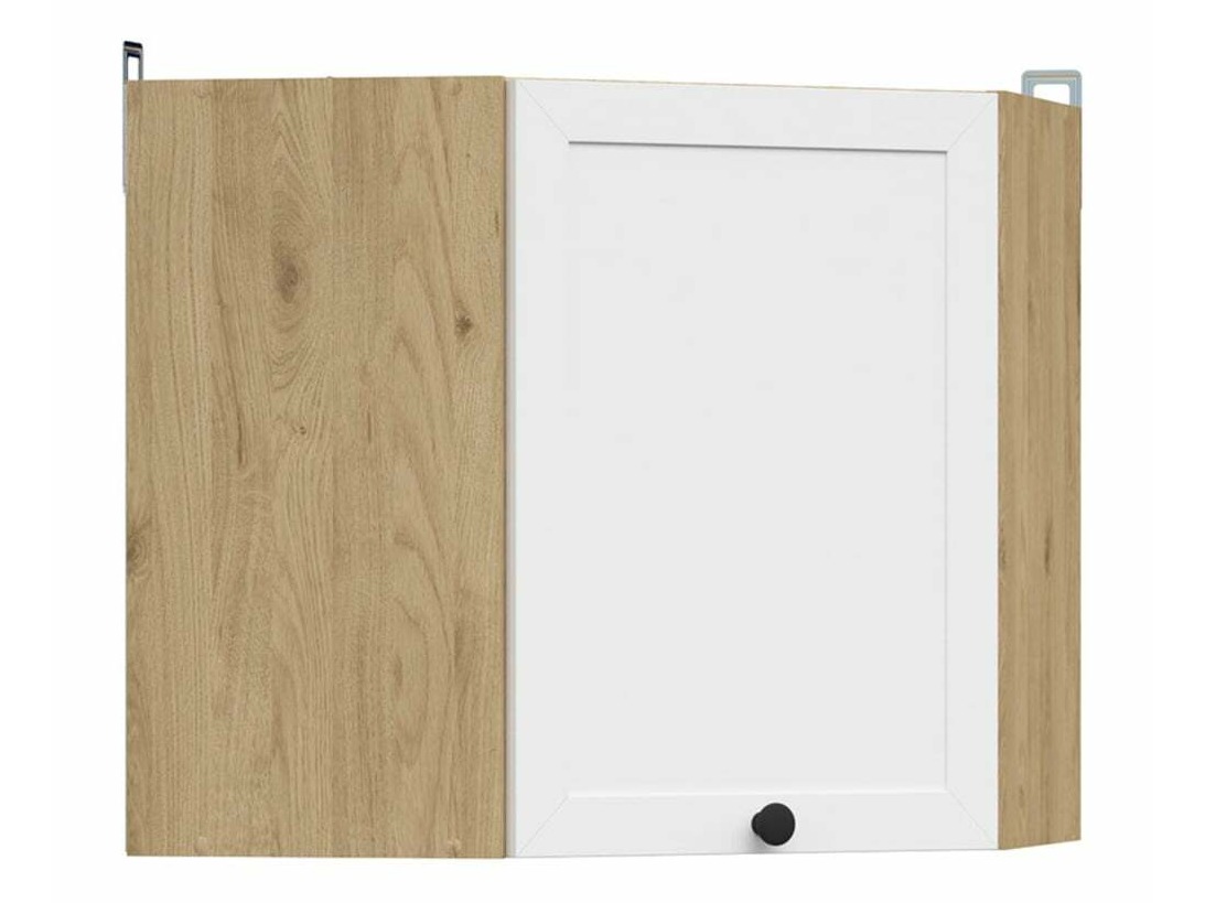 Modular wall-mounted corner cabinet Classic White Oak 101