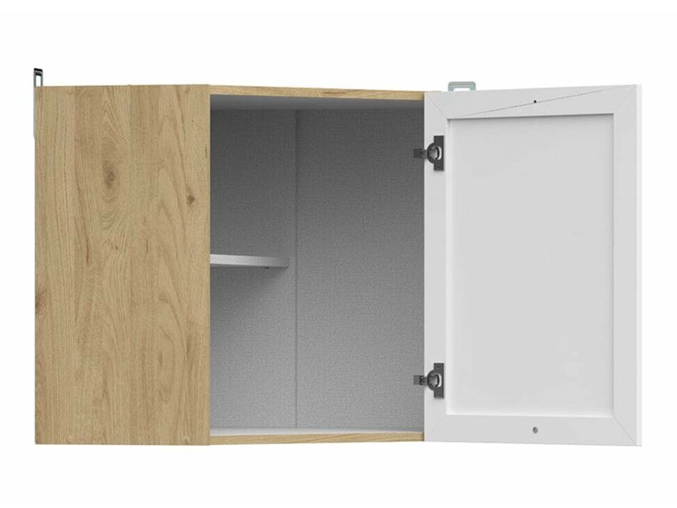 Modular wall-mounted corner cabinet Classic White Oak 101