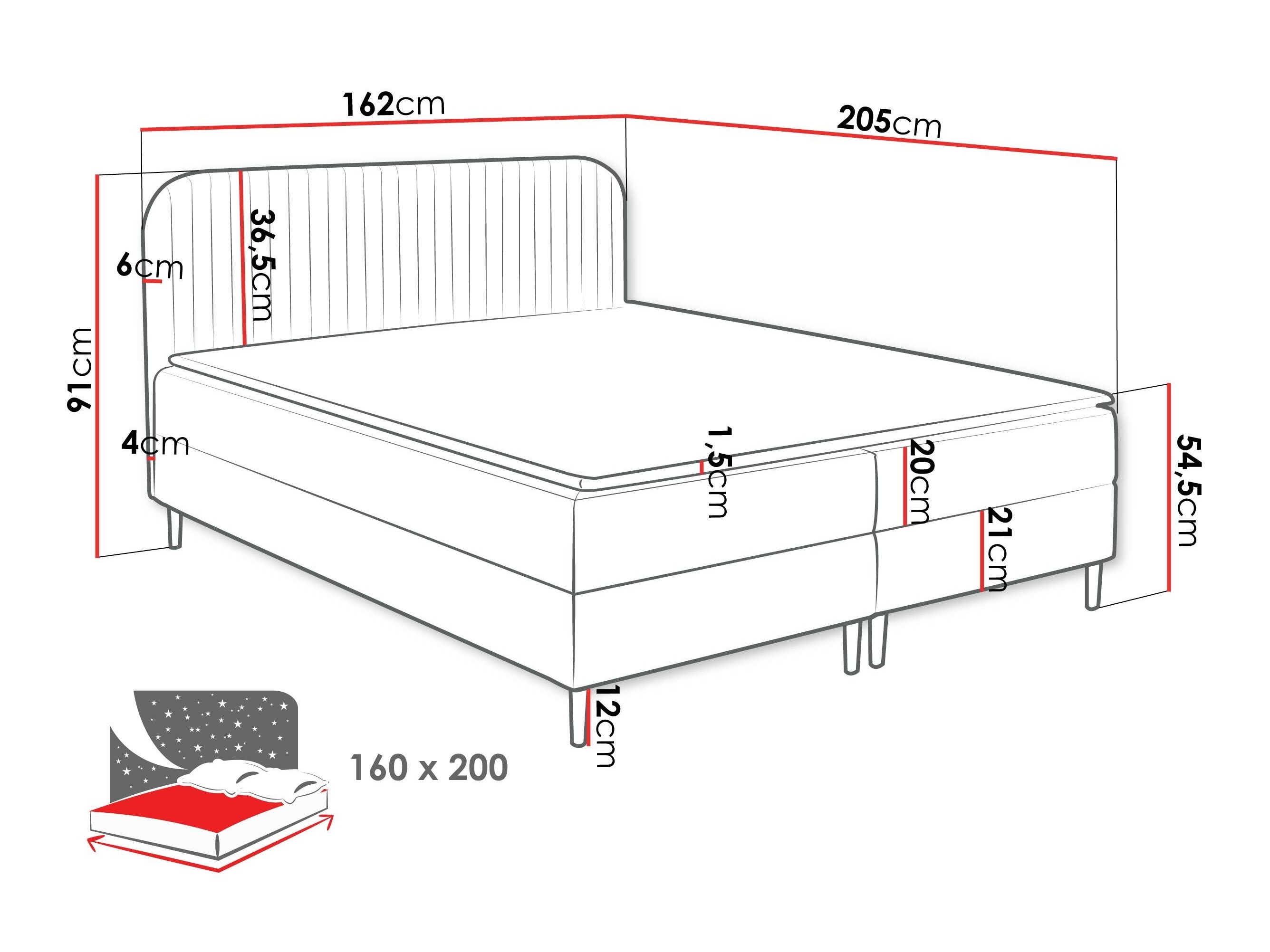 Continental bed Rivus (Coral 50)