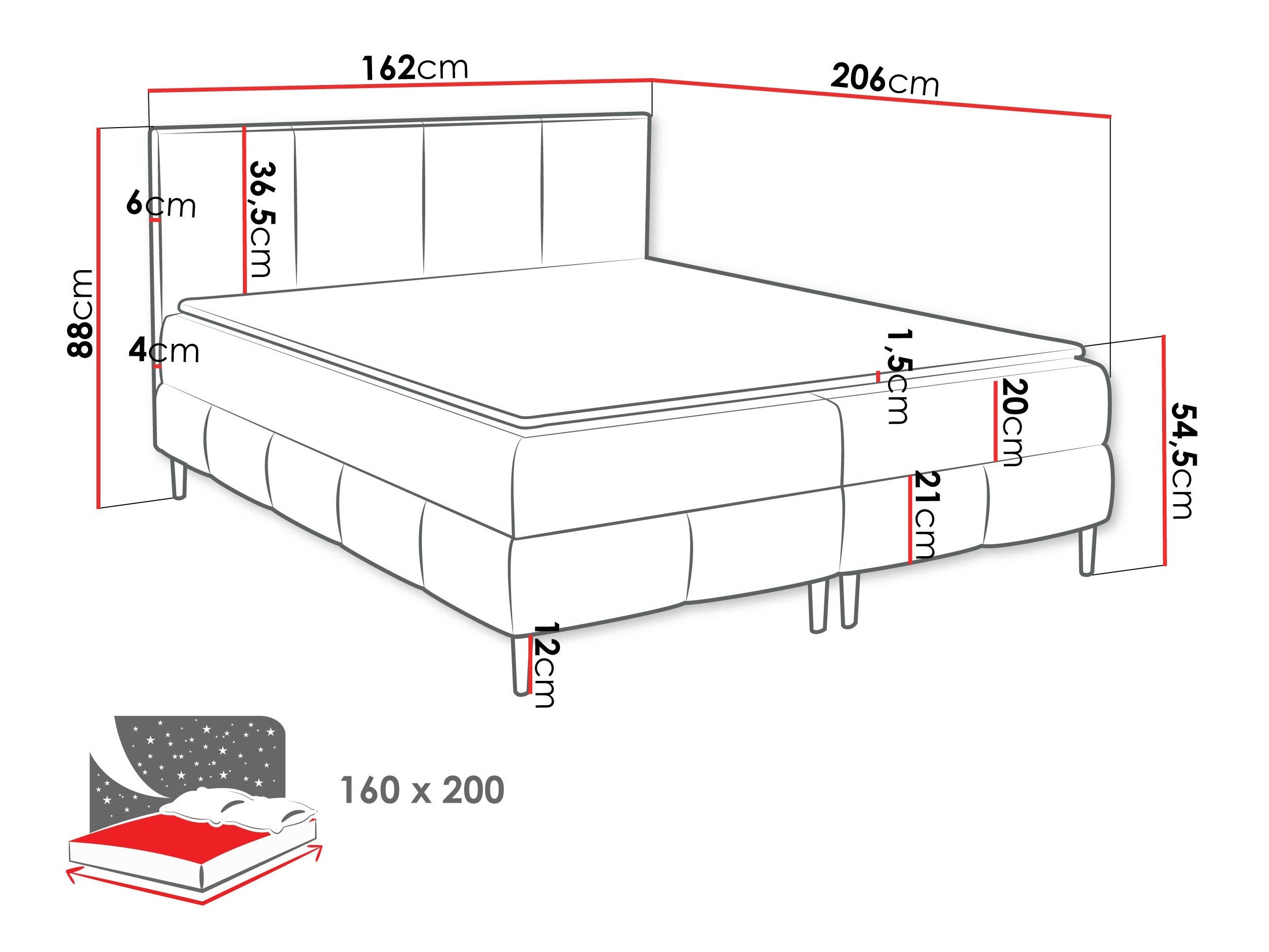 Continental bed Rivus I (Coral 20)