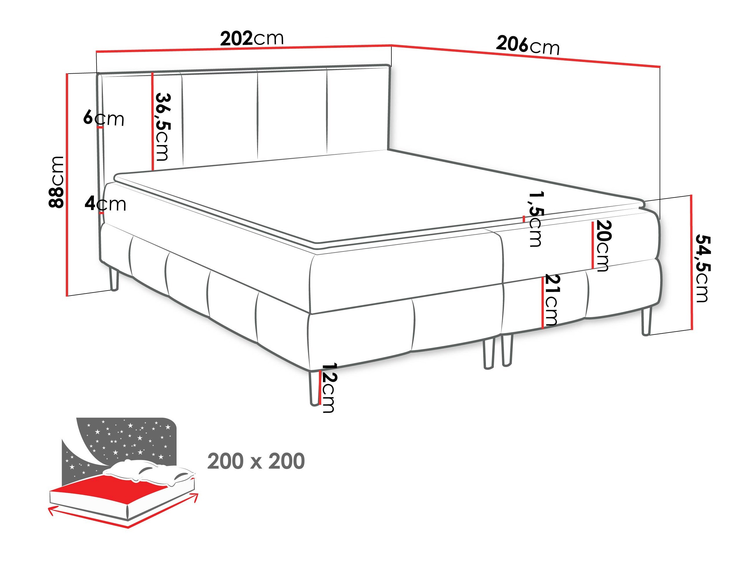 Continental bed Rivus I (Coral 50)