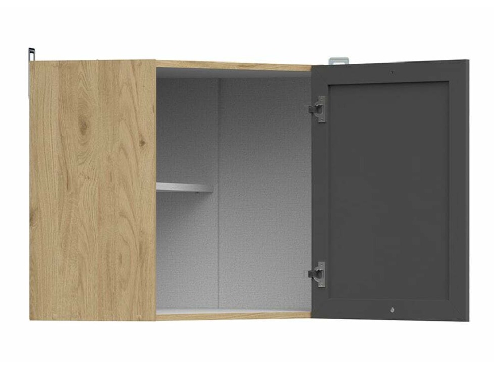Modular wall-mounted corner cabinet Classic Grey Oak 104
