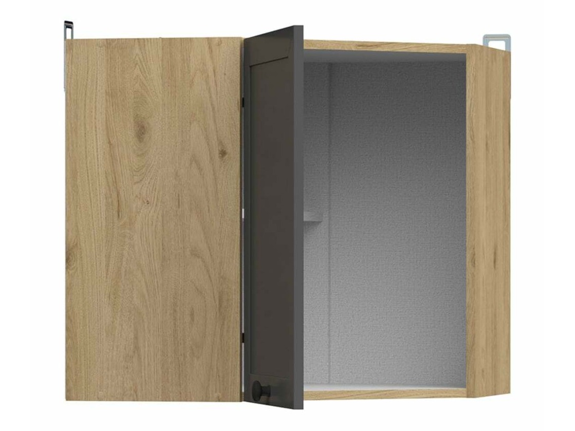 Modular wall-mounted corner cabinet Classic Grey Oak 104