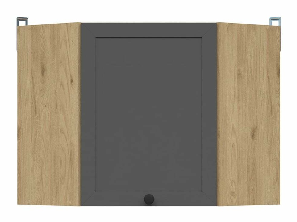 Modular wall-mounted corner cabinet Classic Grey Oak 104