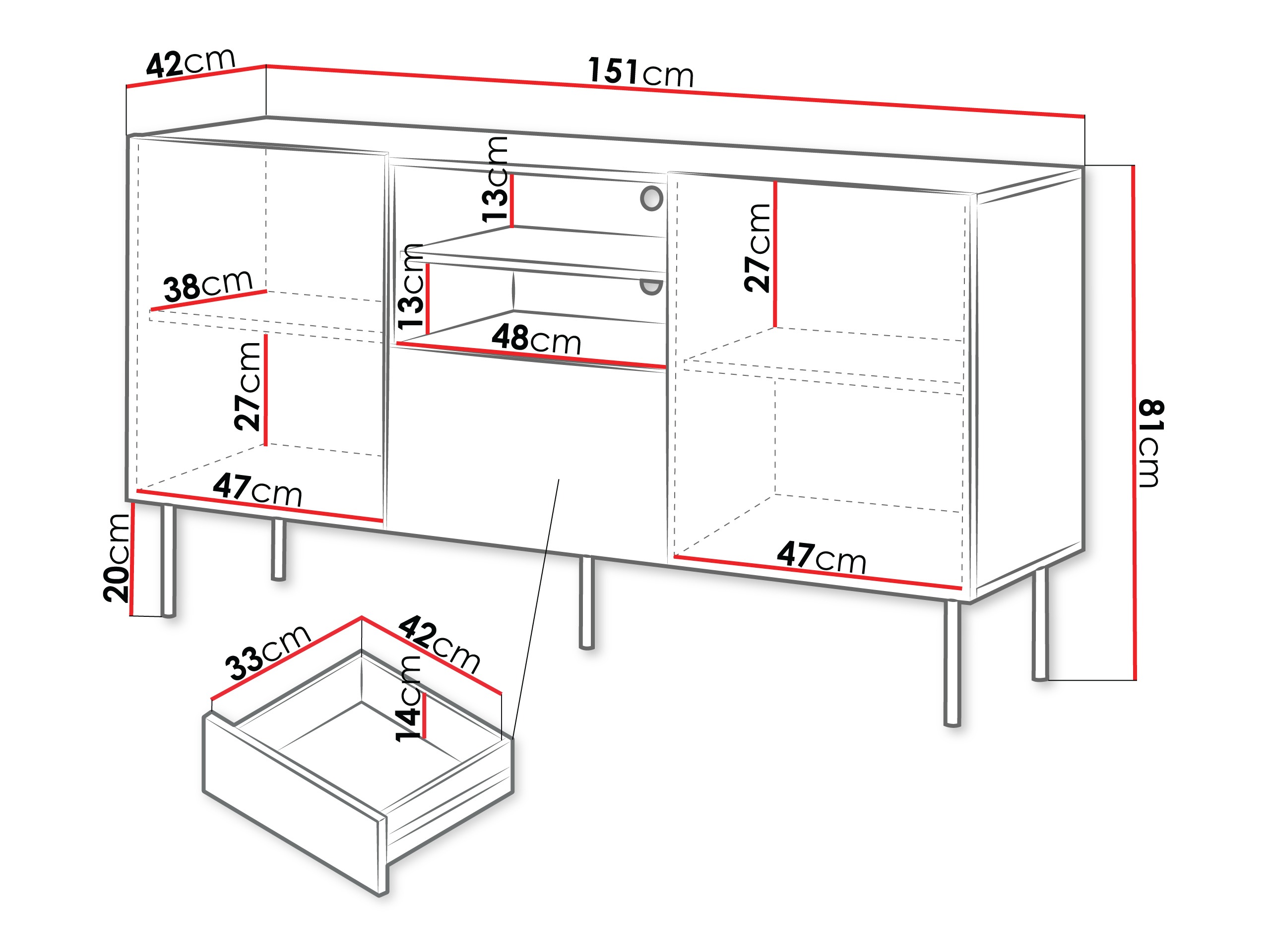 Chest of drawers Fama