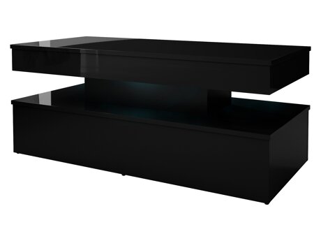 Coffee table Monfero 100 (Black + Glossy black)
