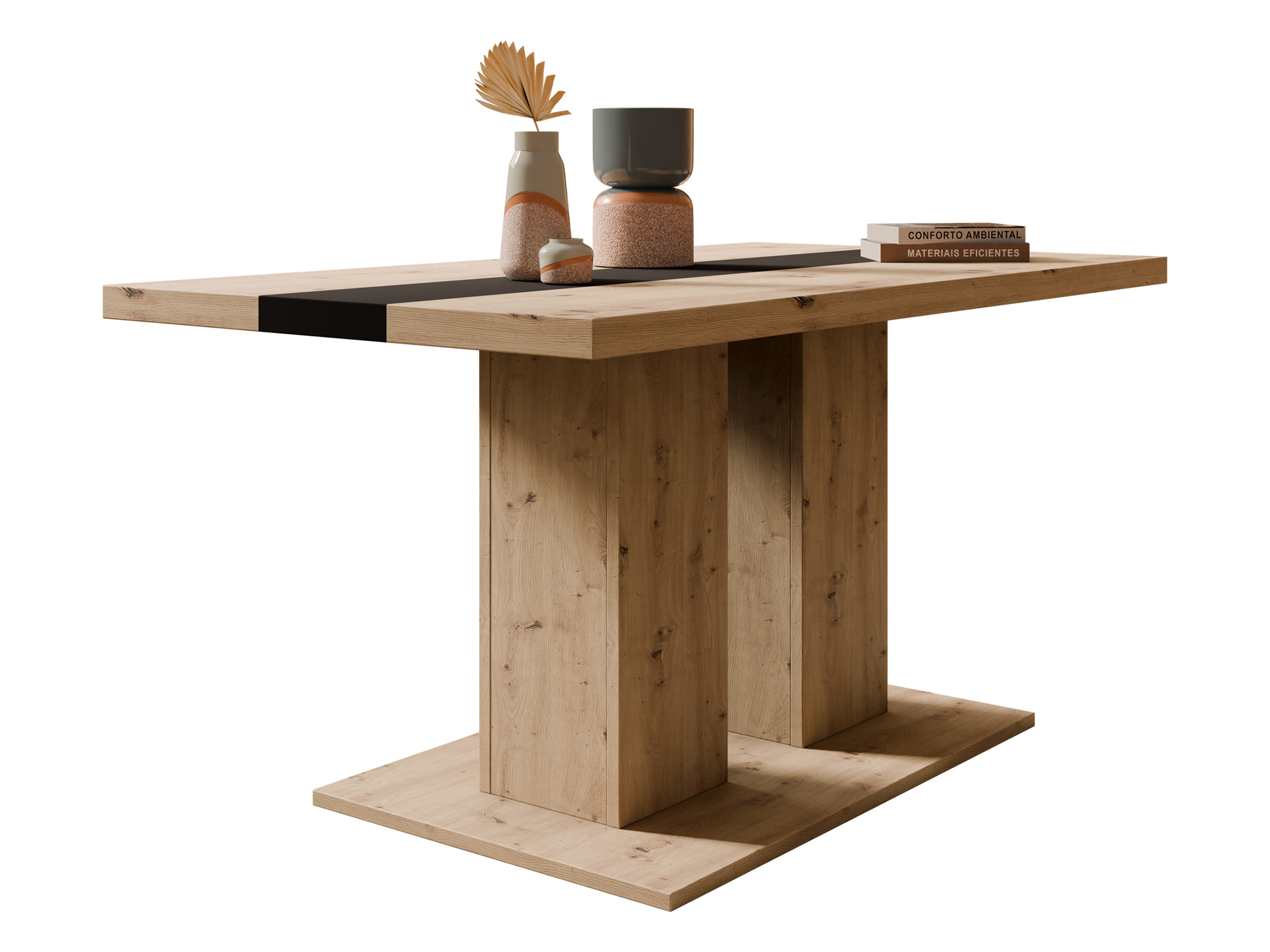 Coffee table Tucson 147 (Artisan oak + Black)