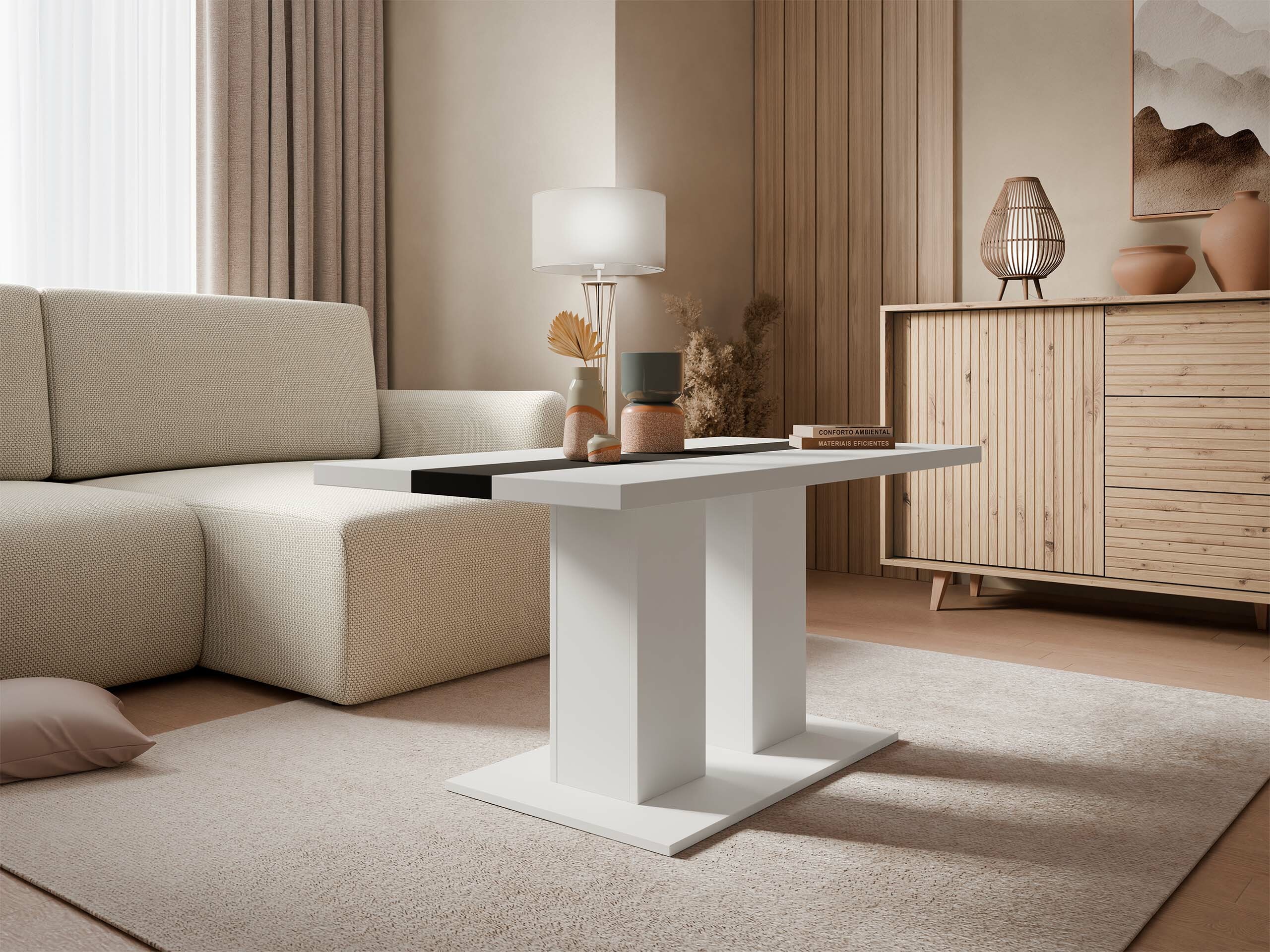 Coffee table Tucson 147 (White + Black)