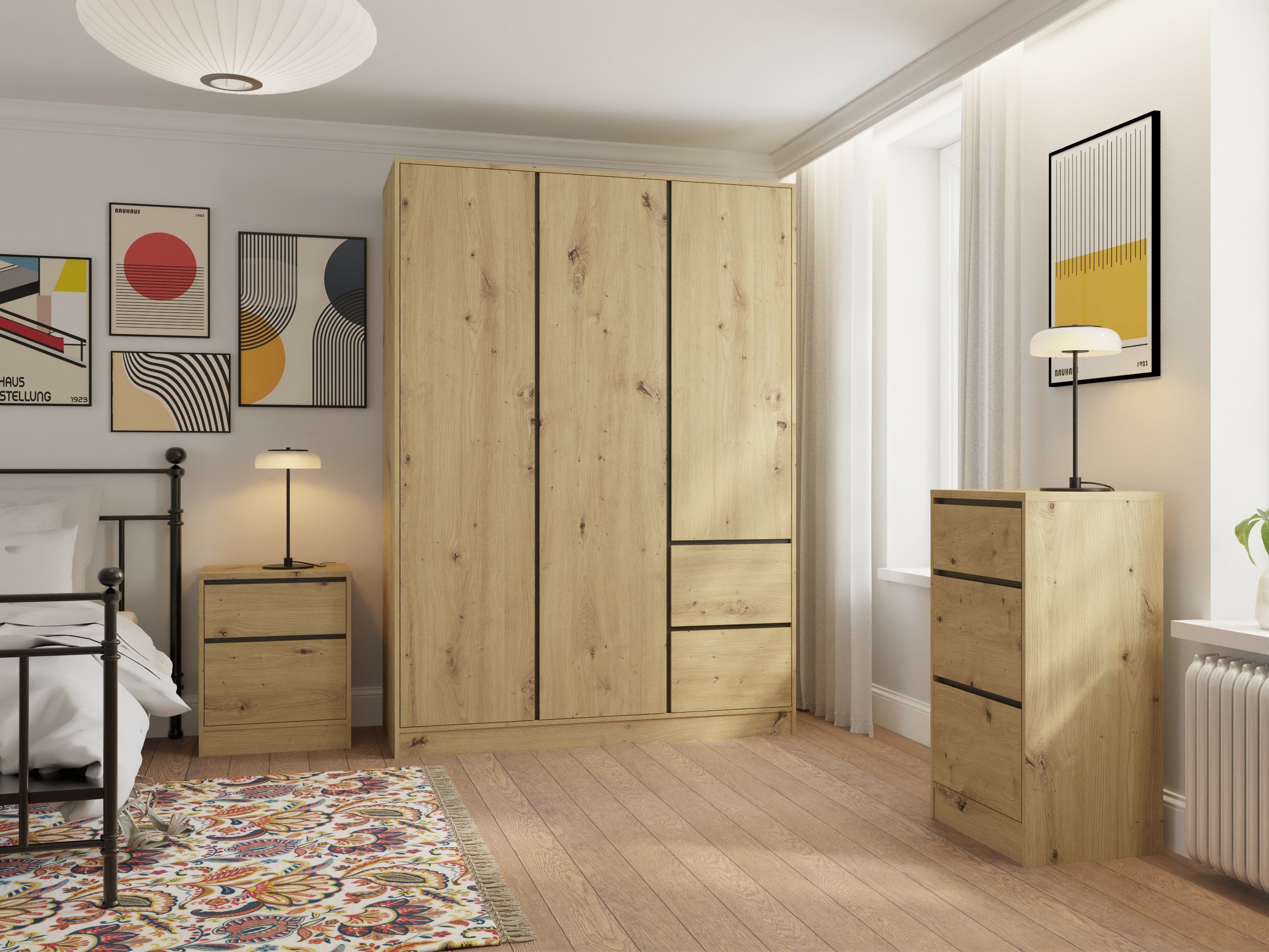 Bedside table Mervese 100 (Artisan oak)