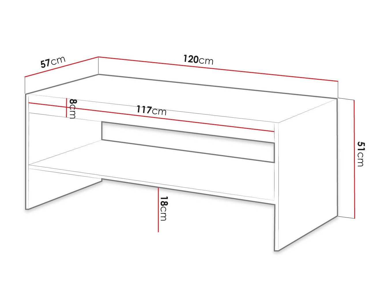 Coffee table Dicto (White)