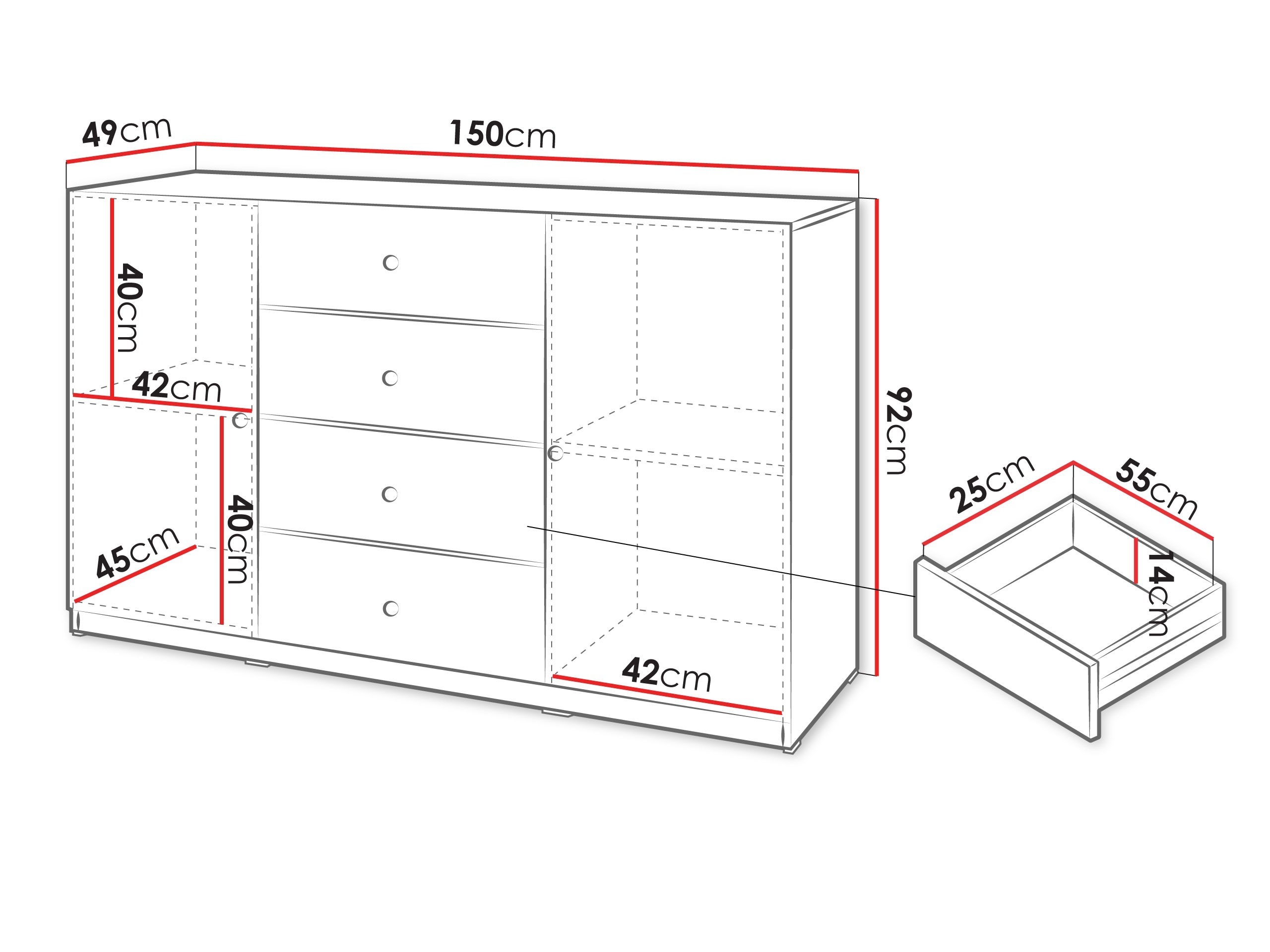 Chest of drawers Comfivo Lenitas I