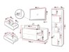 Bathroom set Ophruvi 101 (Light brown)