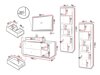 Bathroom set Ophruvi 102 (Light brown)