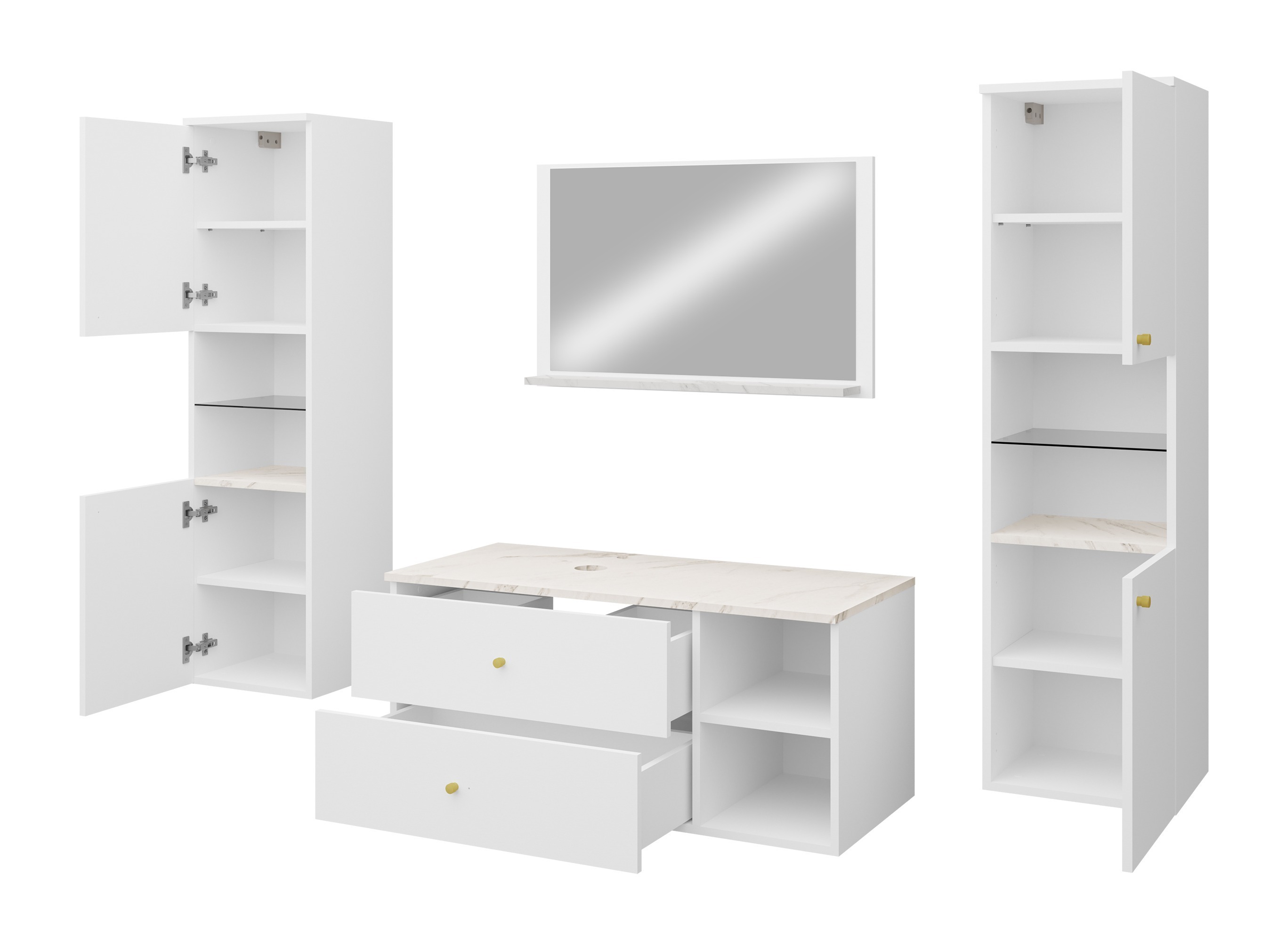 Bathroom set Salus III (Cashmere + Oak)