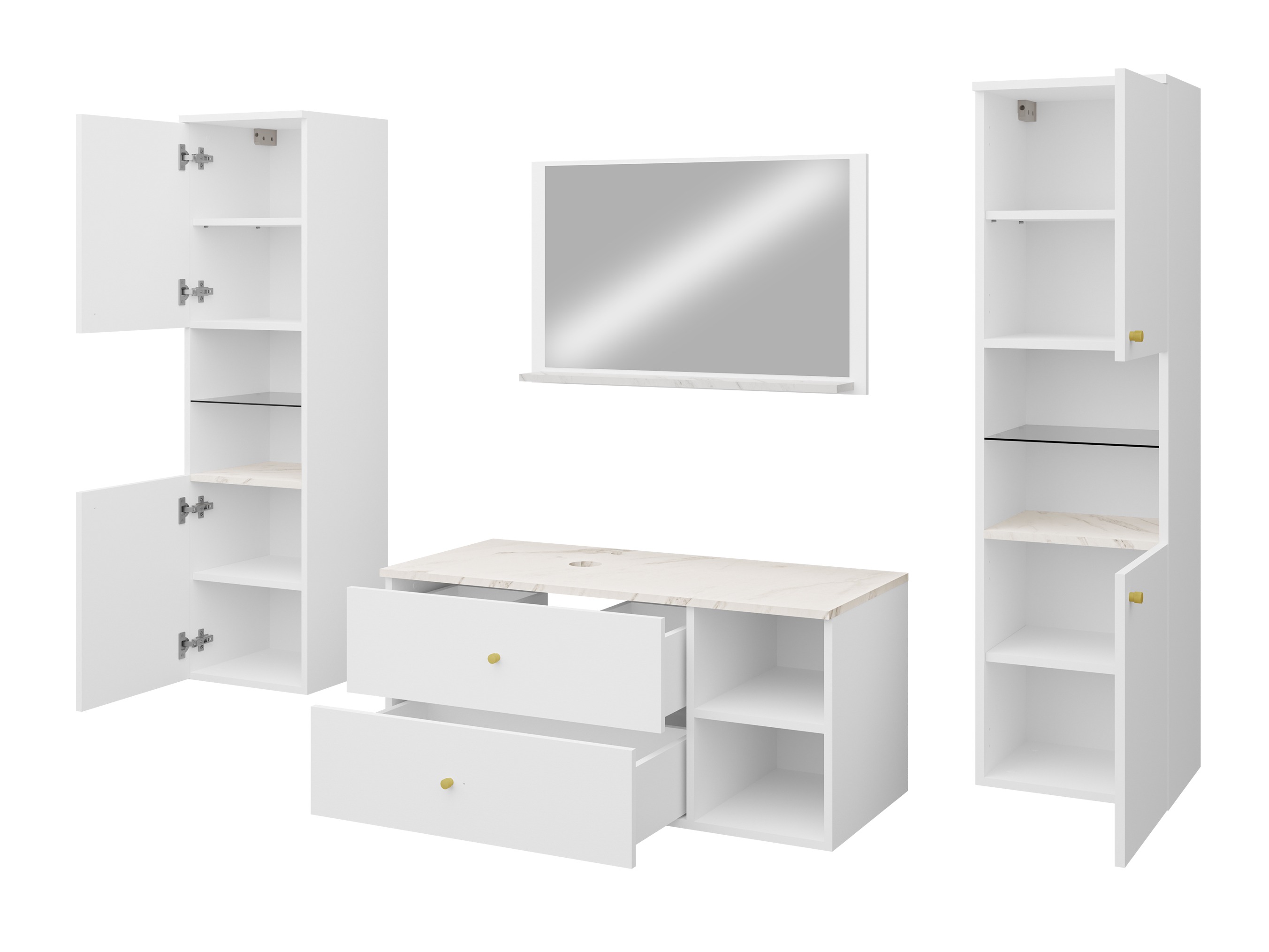 Bathroom set Salus III (Cashmere + Oak)