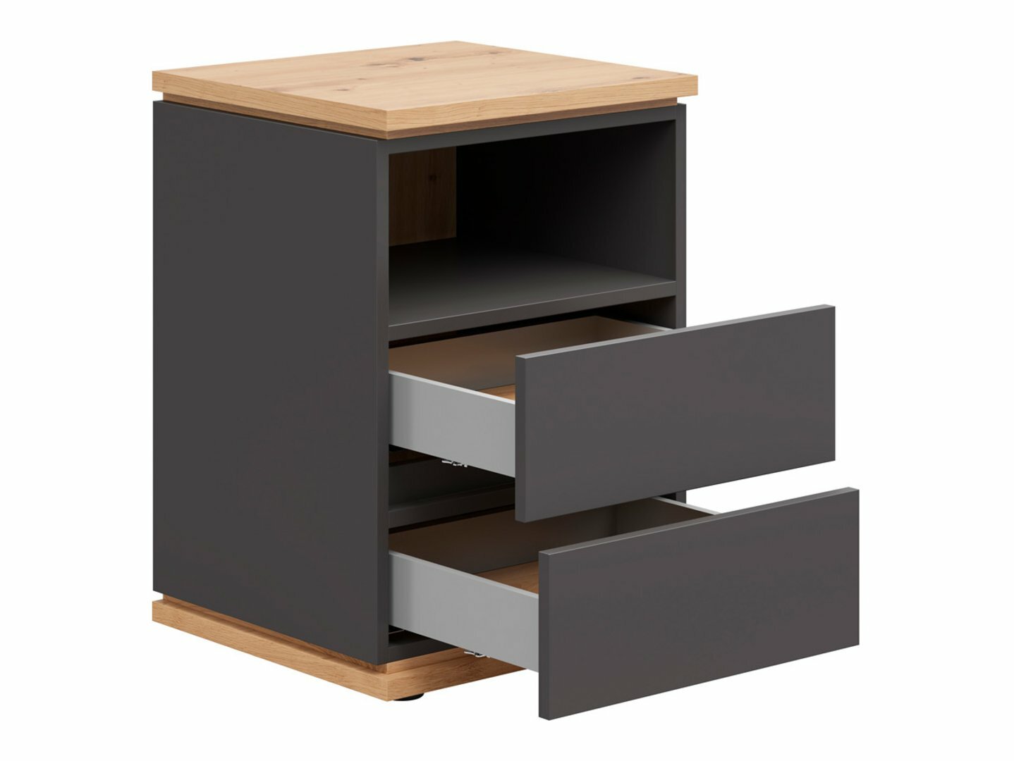 Bedside table Cirfelo 114 (Graphite + Artisan oak)