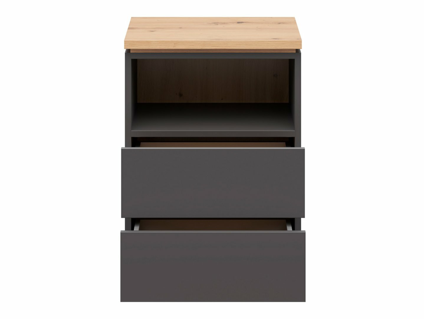 Bedside table Cirfelo 114 (Graphite + Artisan oak)