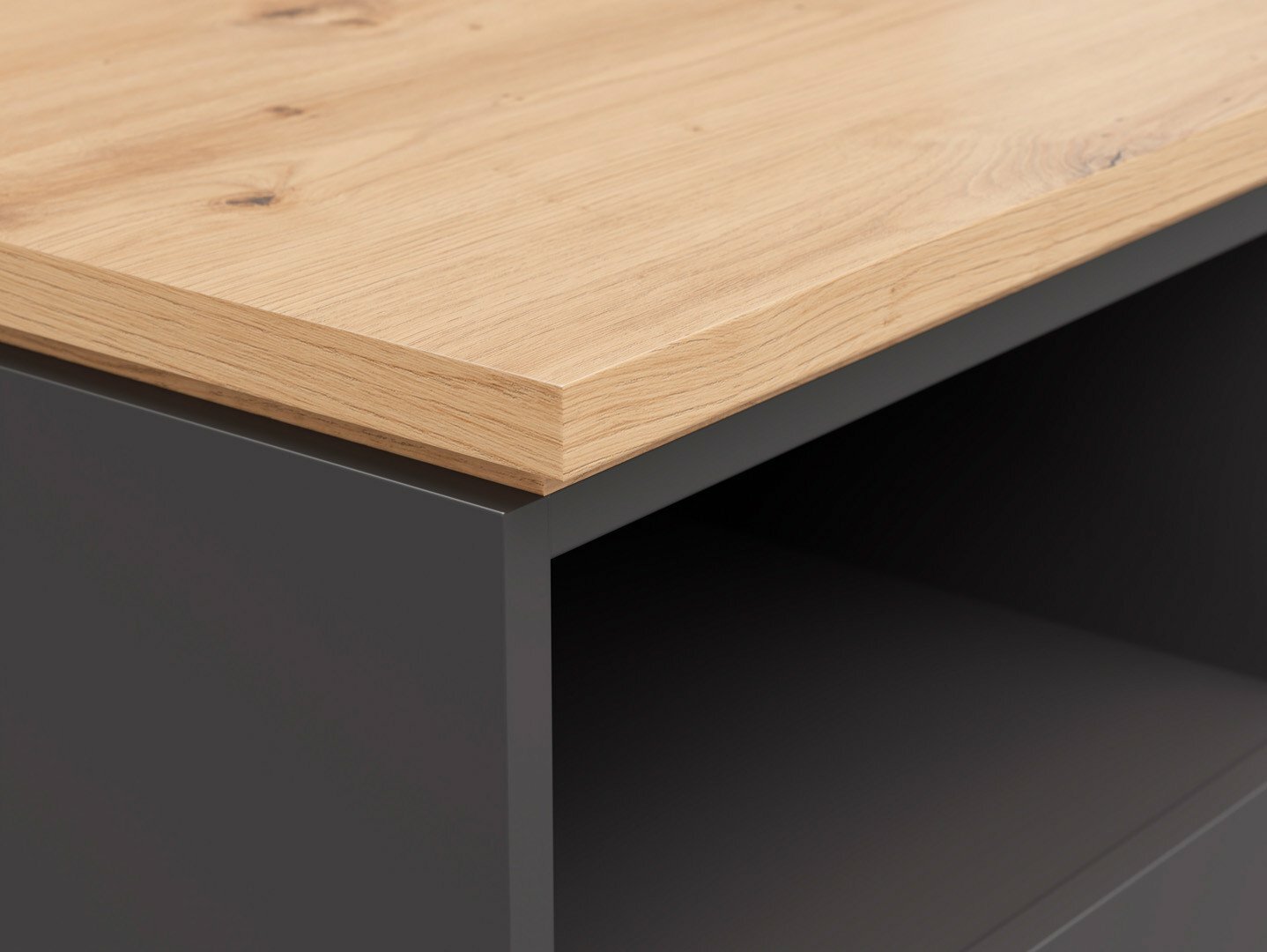 Bedside table Cirfelo 114 (Graphite + Artisan oak)