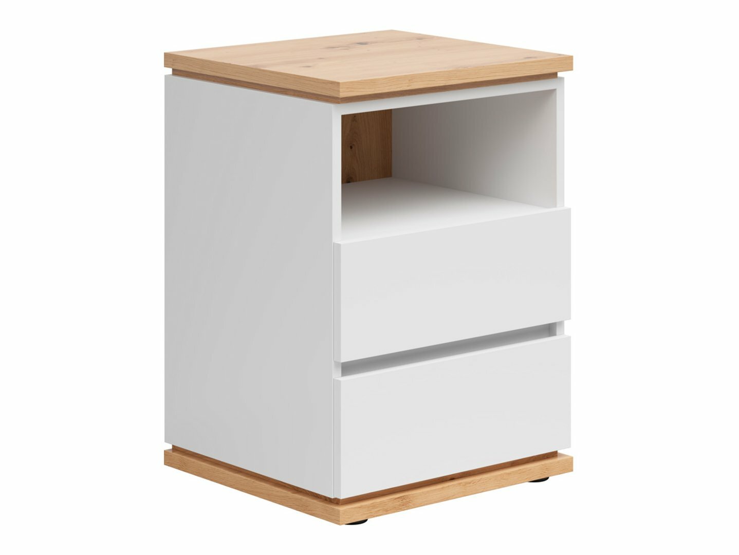 Bedside table Cirfelo 114 (White + Artisan oak)