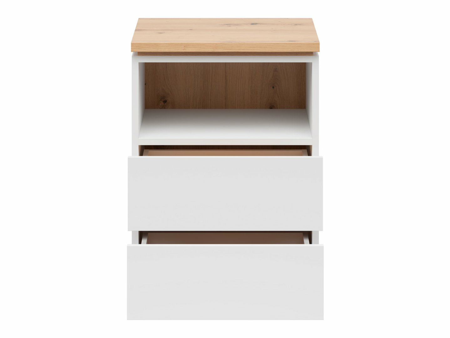 Bedside table Cirfelo 114 (White + Artisan oak)