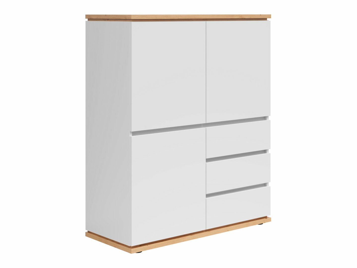 Chest of drawers Cirfelo 115 (White + Artisan oak)