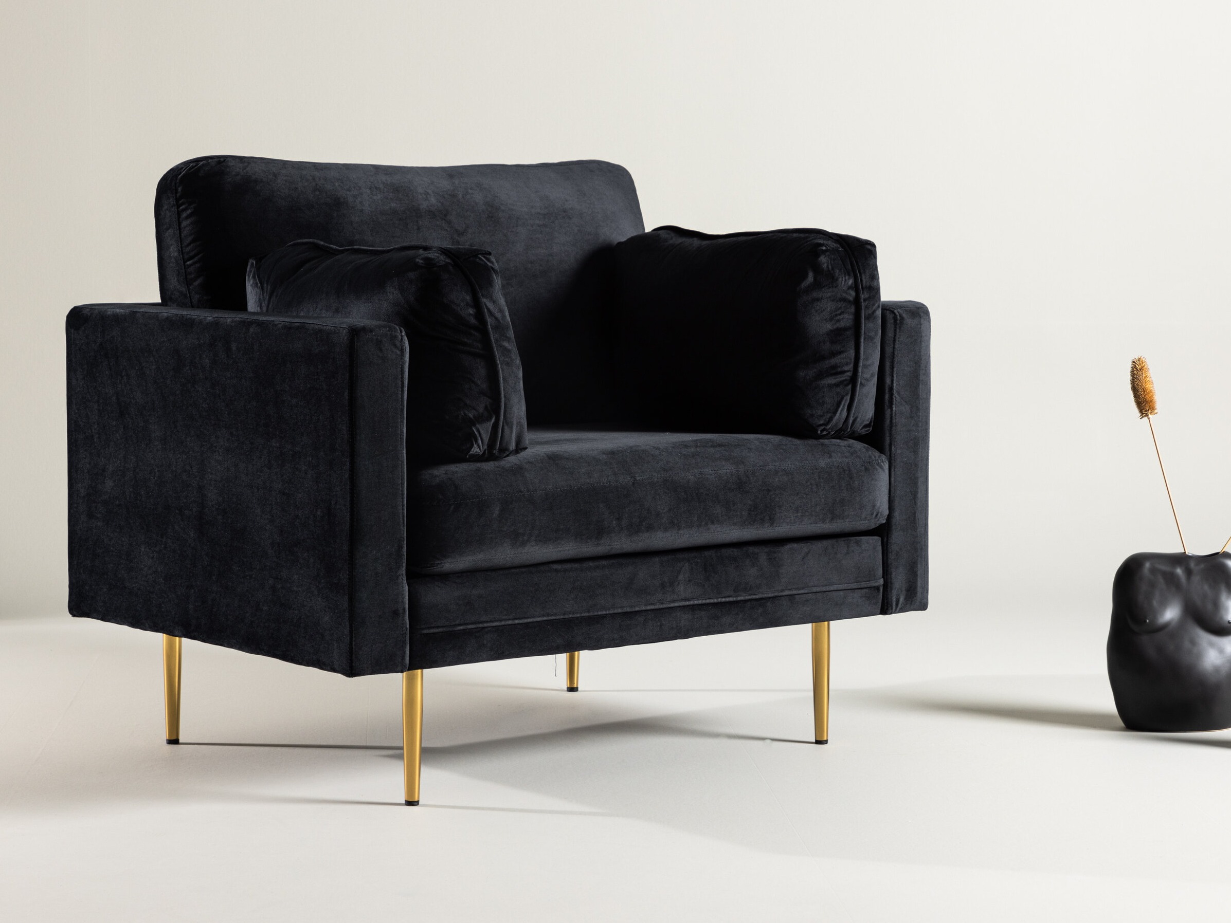 Armchair Dallas 100 (Black + Brown)