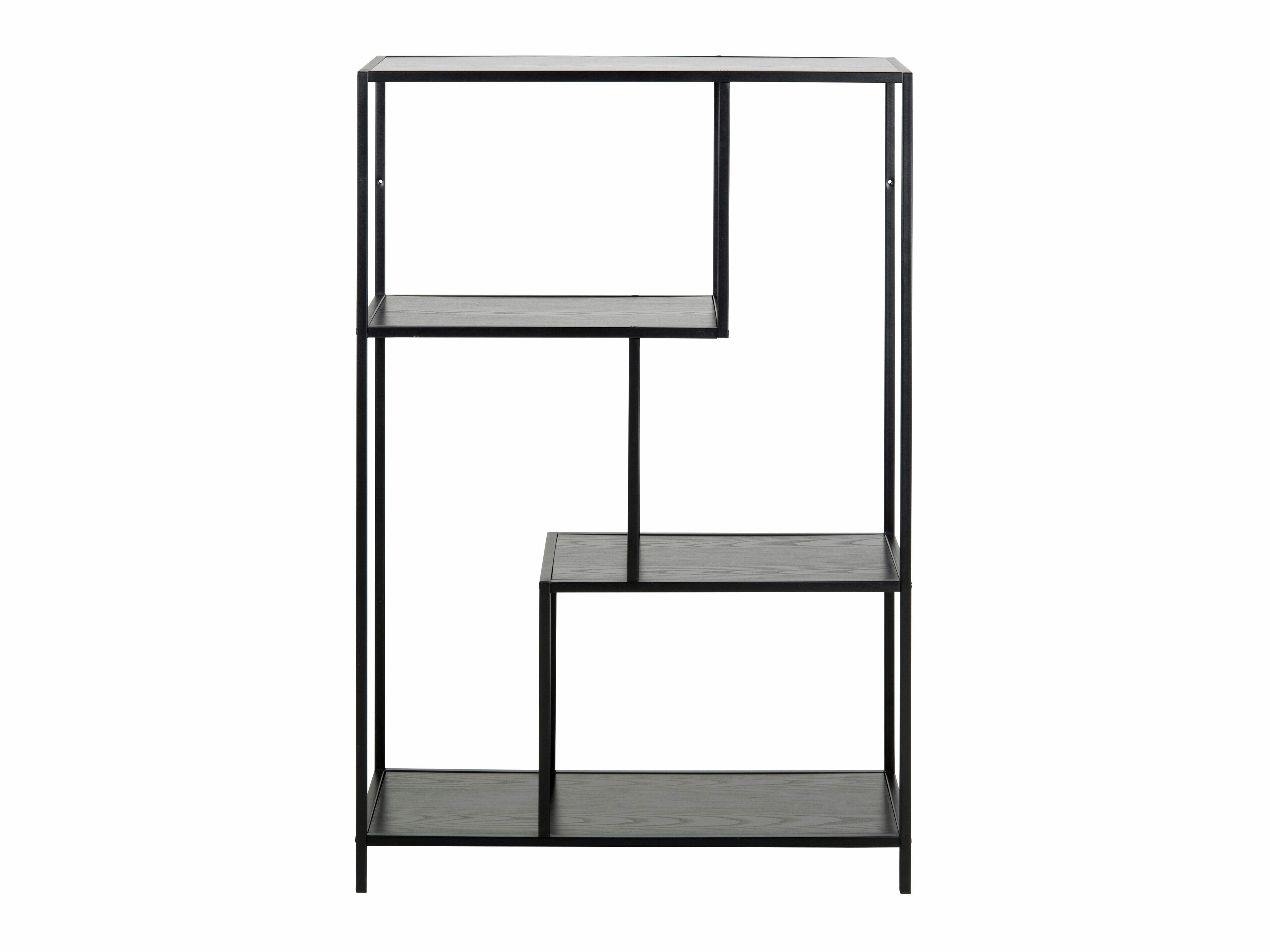 Bookcase Norsica Sevferi 103 (Black ash + Black)