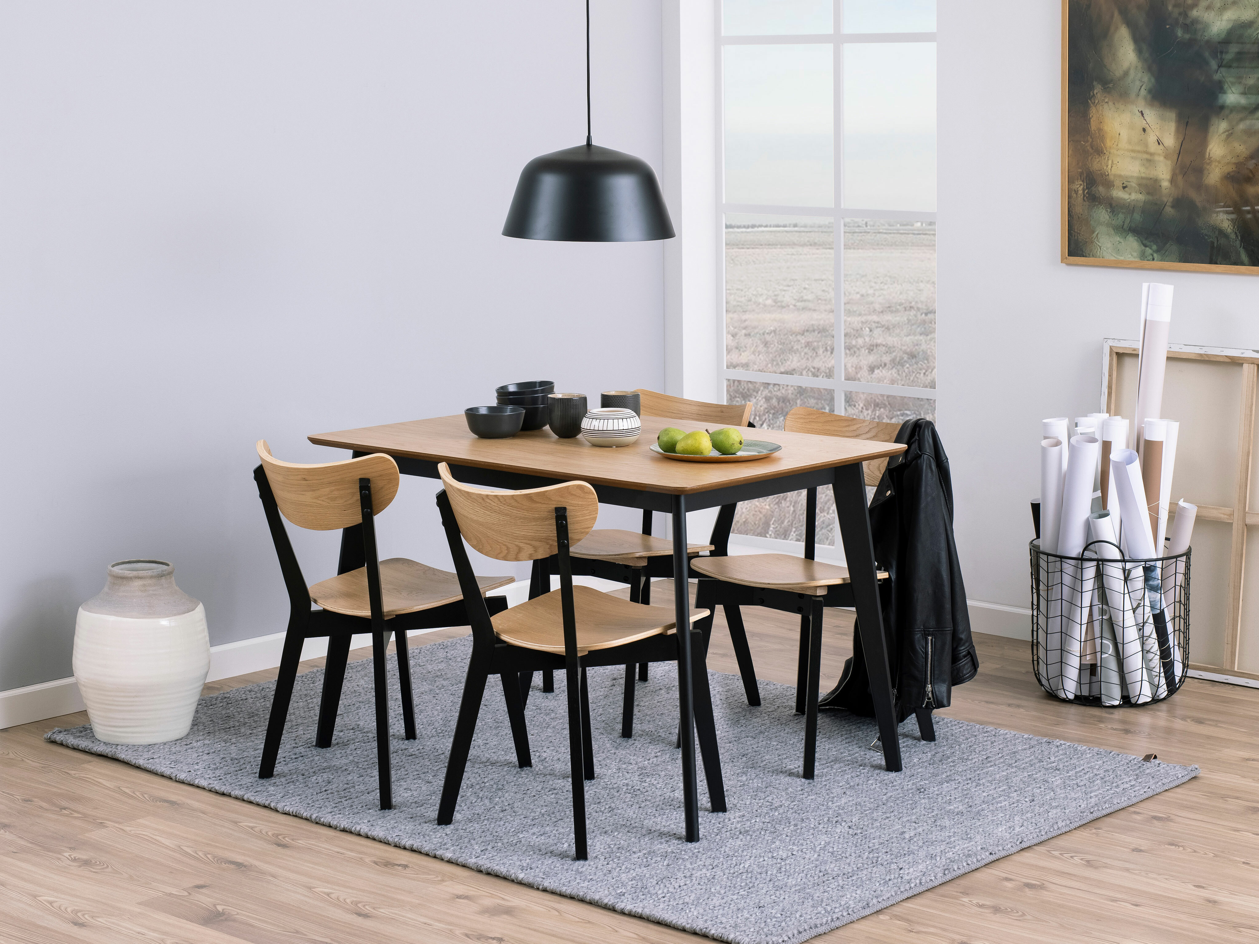 Chair Norsica 319 (Oak + Black)