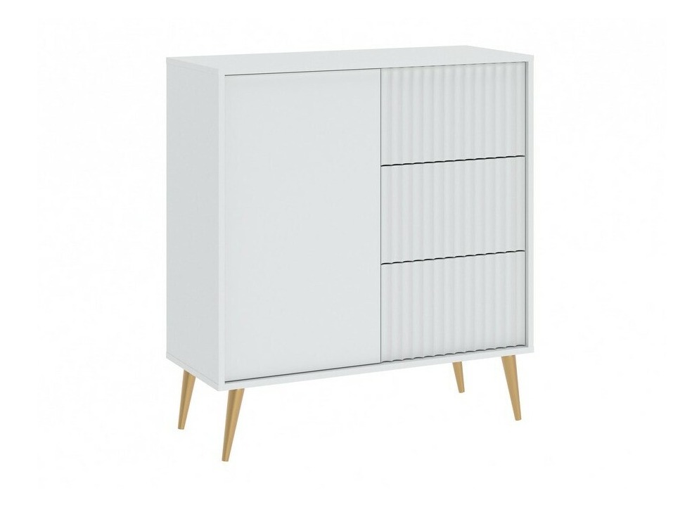 Chest of drawers Cirferi 100 (White + Golden)