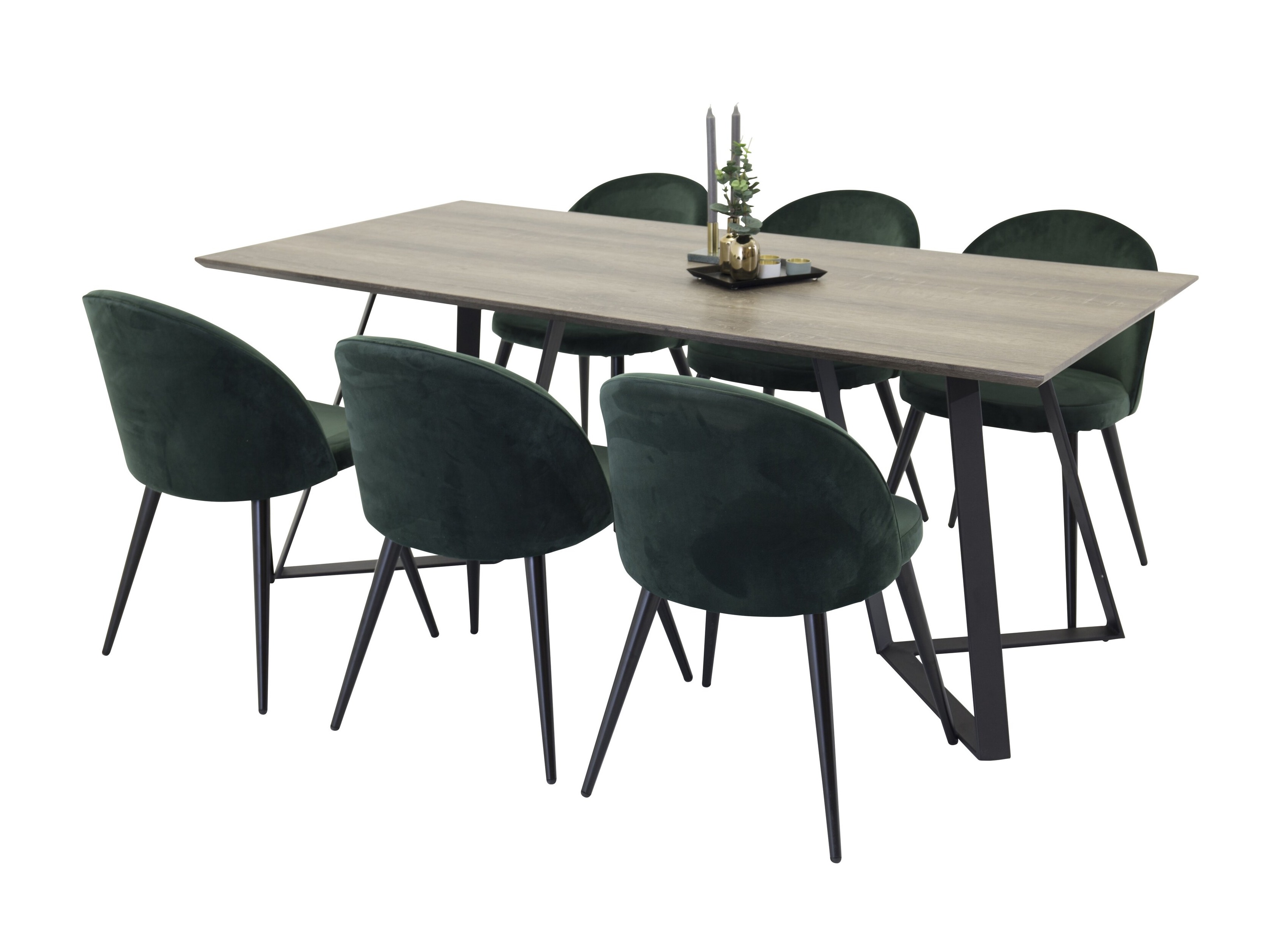 Dining set Dallas 340 (Green + Black)