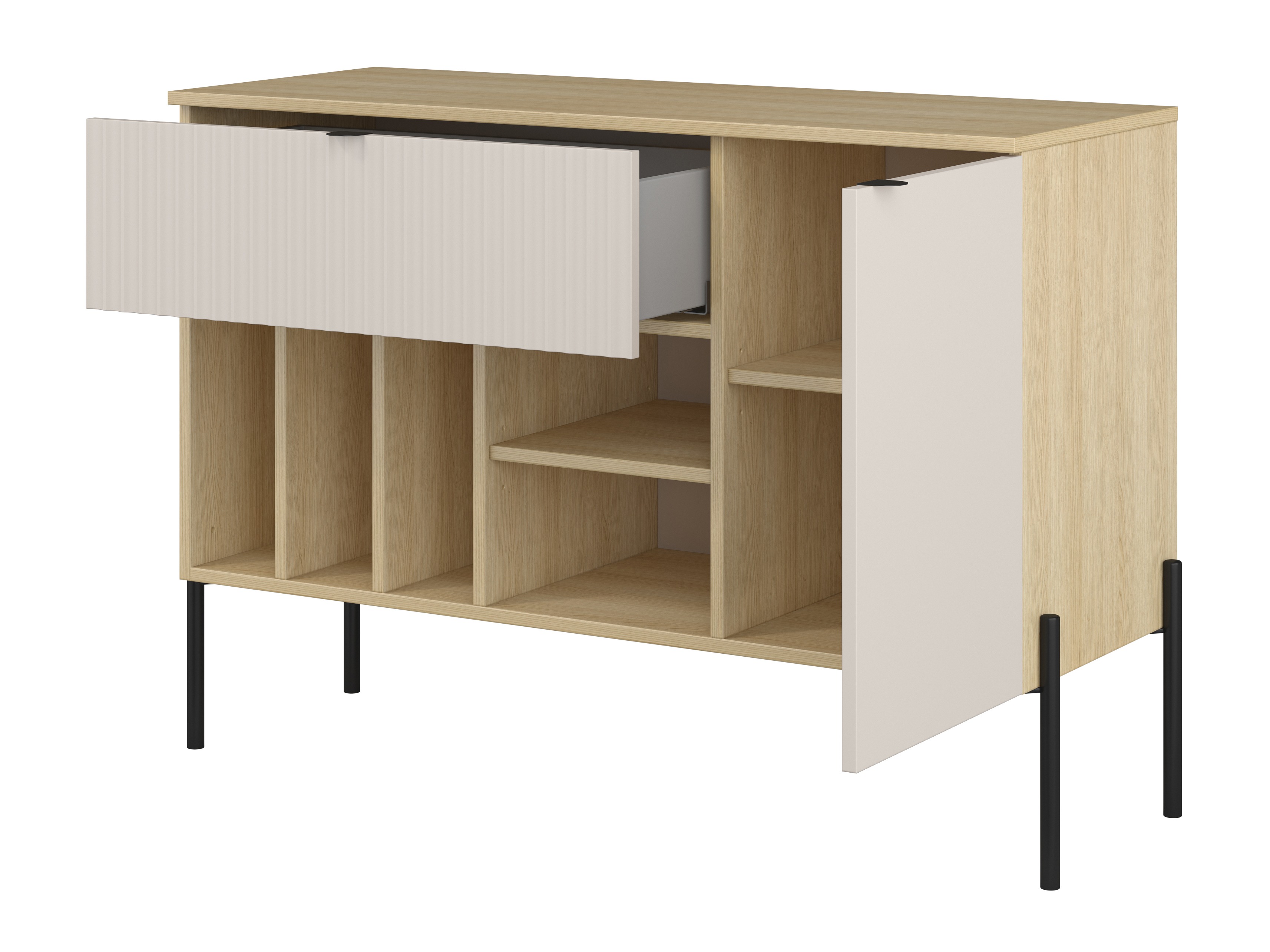 Chest of drawers Levtenu 113 (Oak + Cashmere)