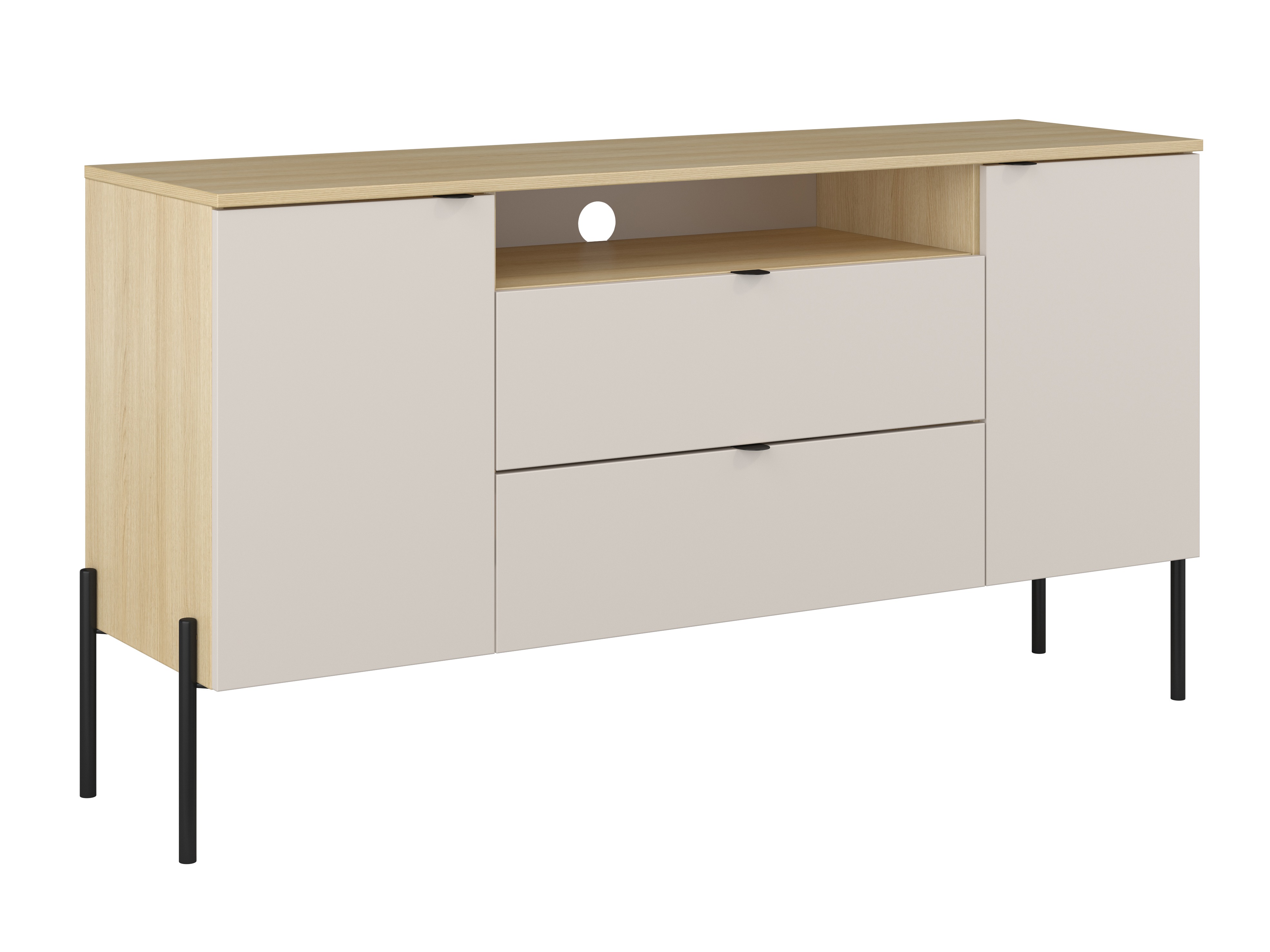 Chest of drawers Levtenu 114 (Oak + Cashmere)