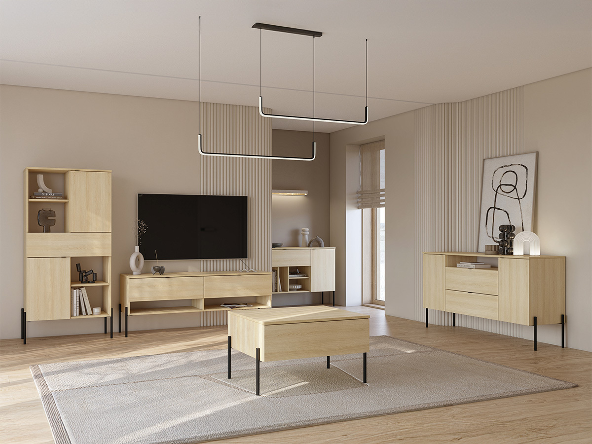 Chest of drawers Levtenu 114 (Oak)