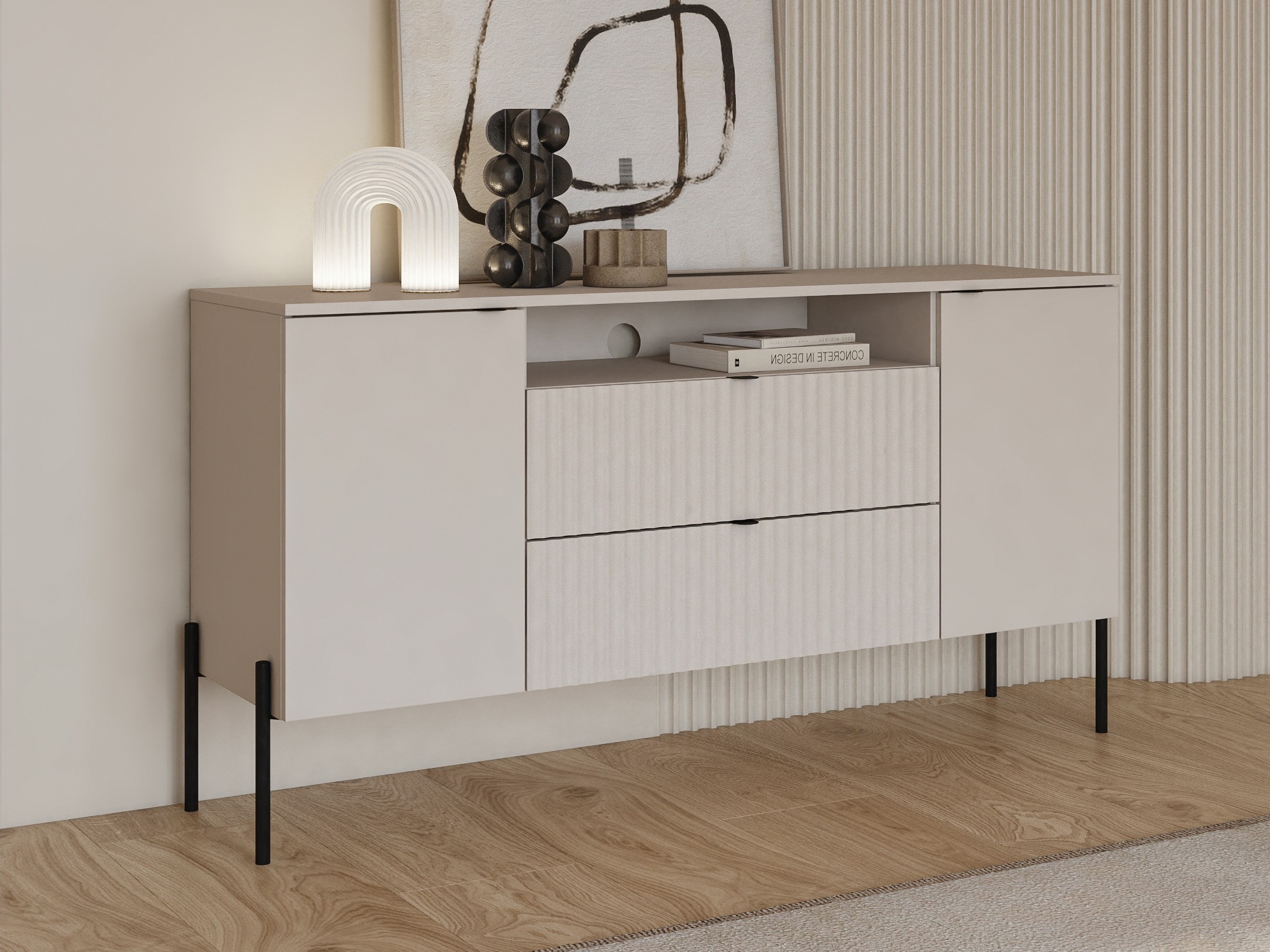 Chest of drawers Levtenu 115 (Cashmere)